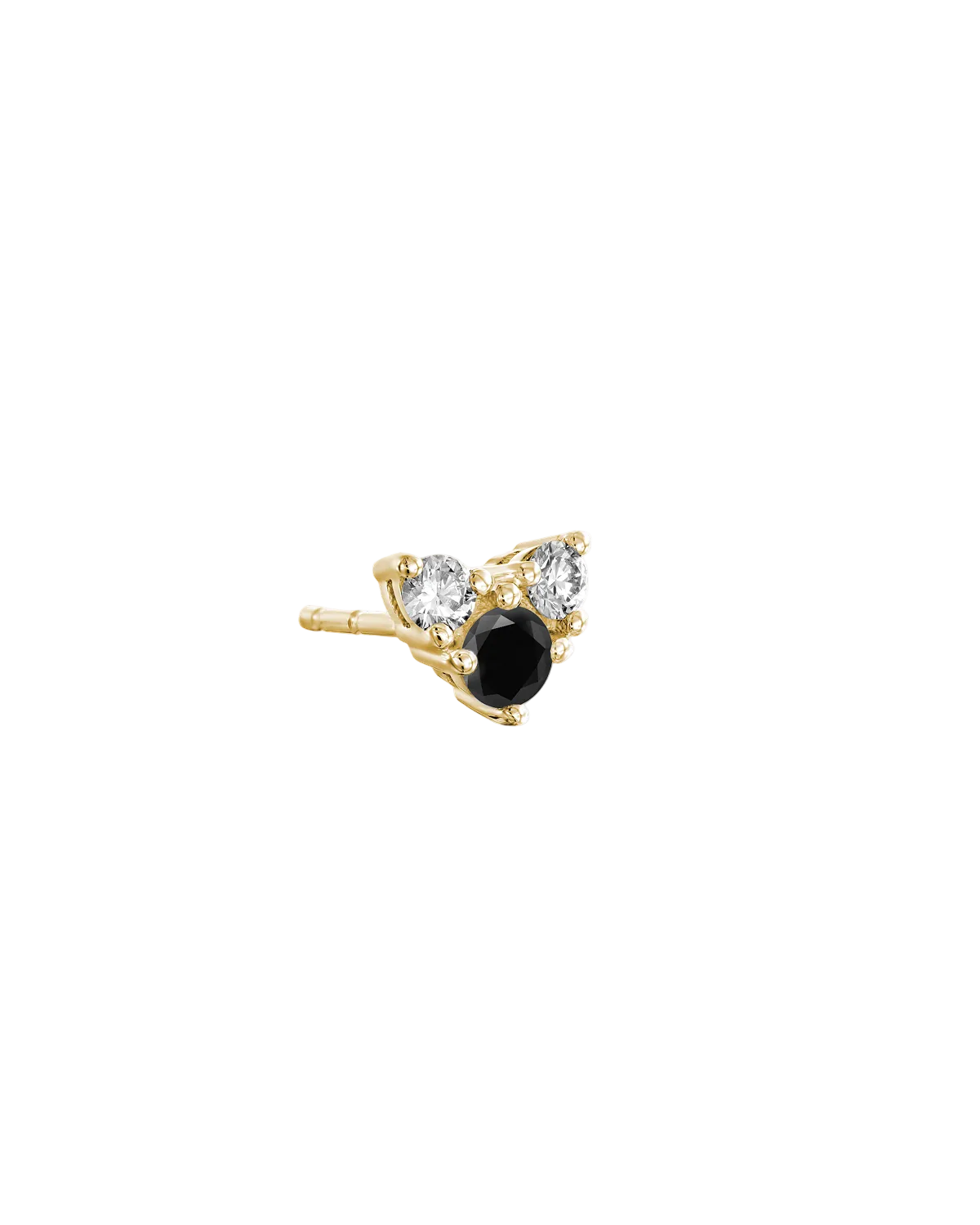 Tatiana Gold Earring Black Diamonds