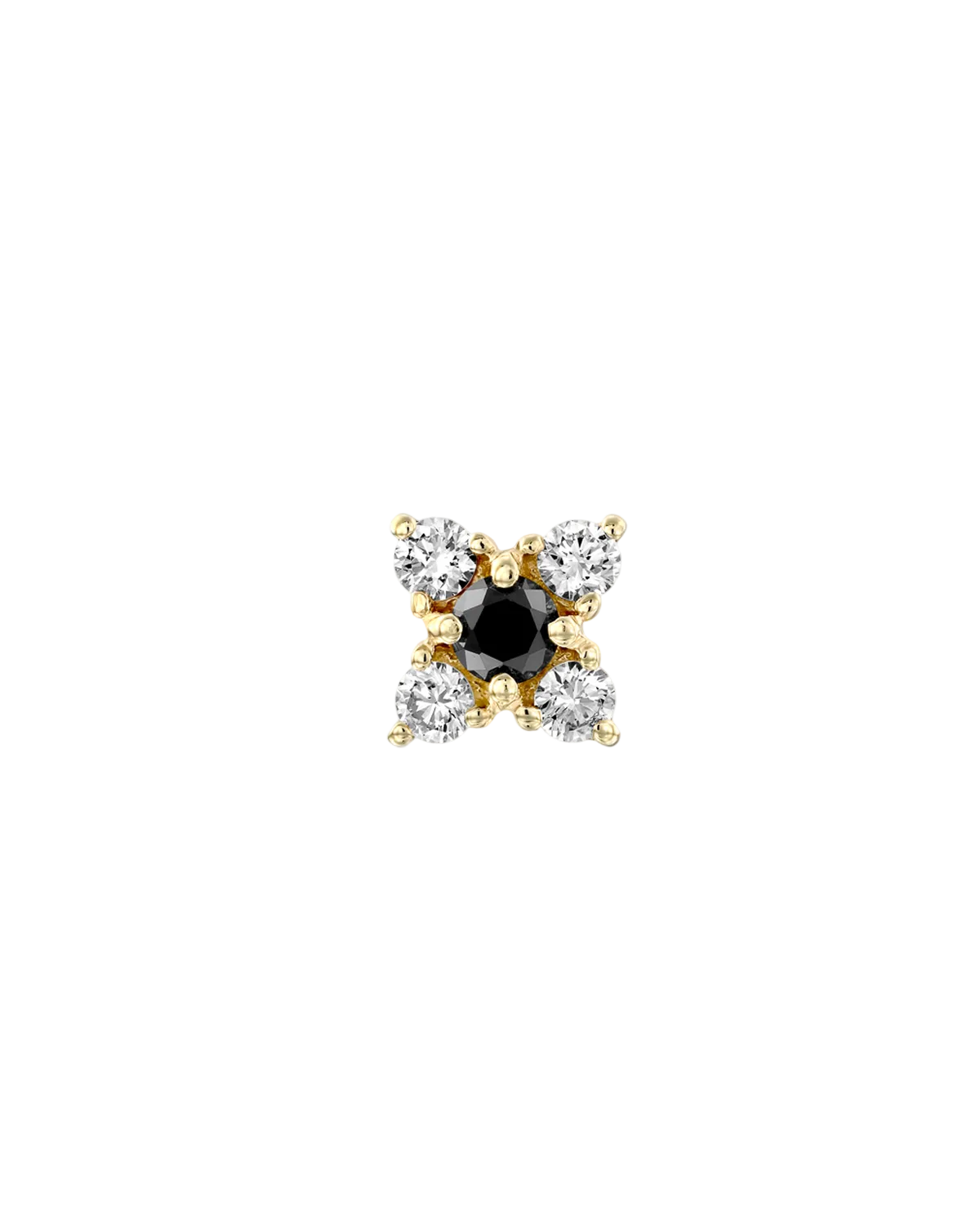 Eliana Gold Earring Black & White Diamonds