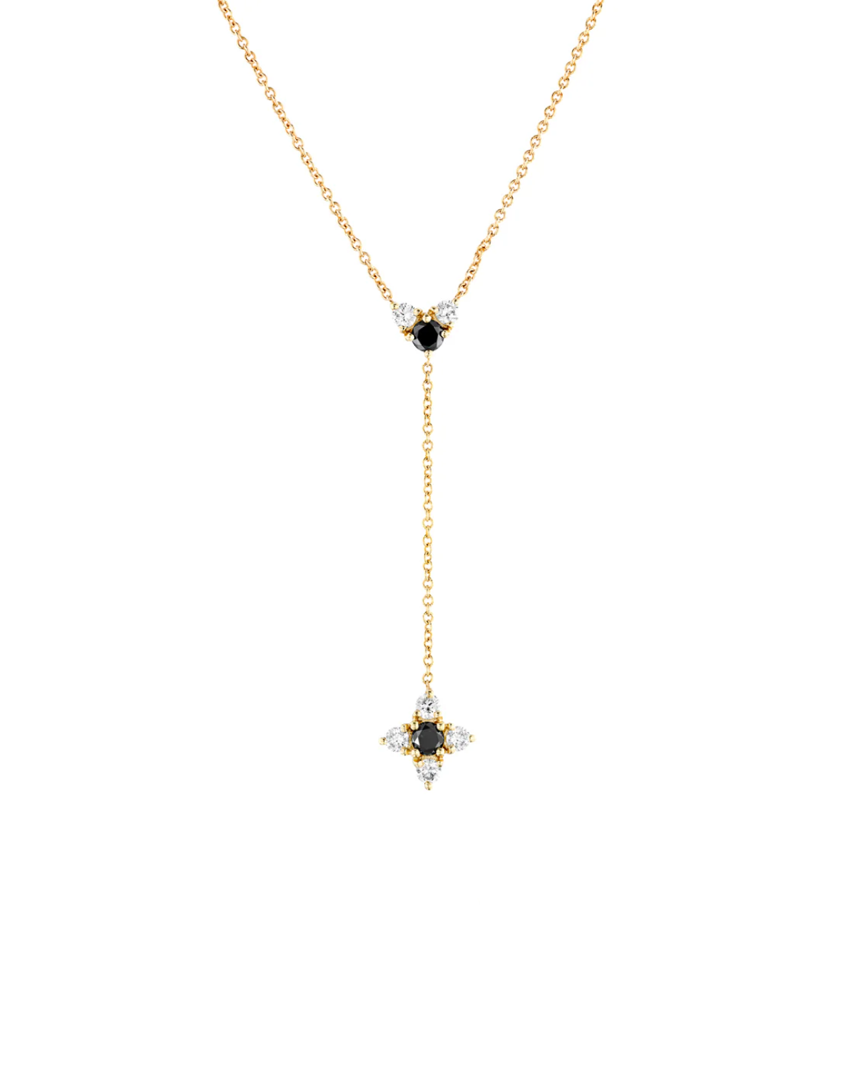 Alexandra Gold Necklace Black & White Diamonds