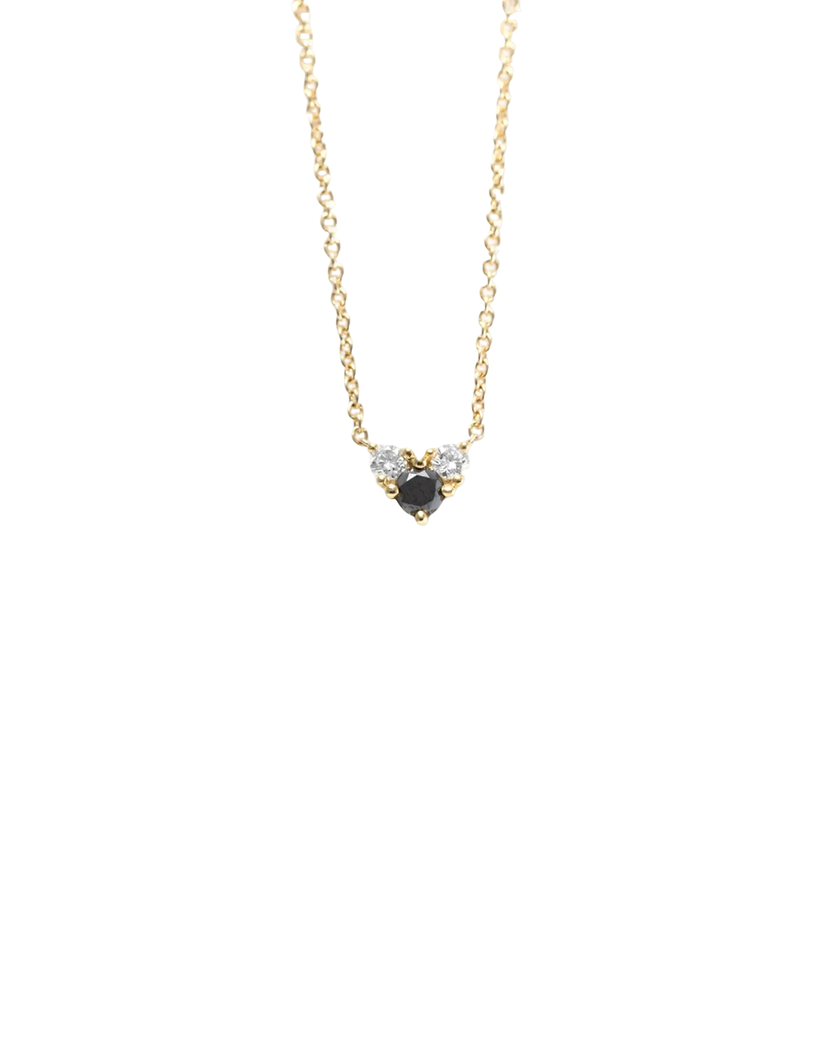 Tatiana Gold Necklace Black & White Diamonds