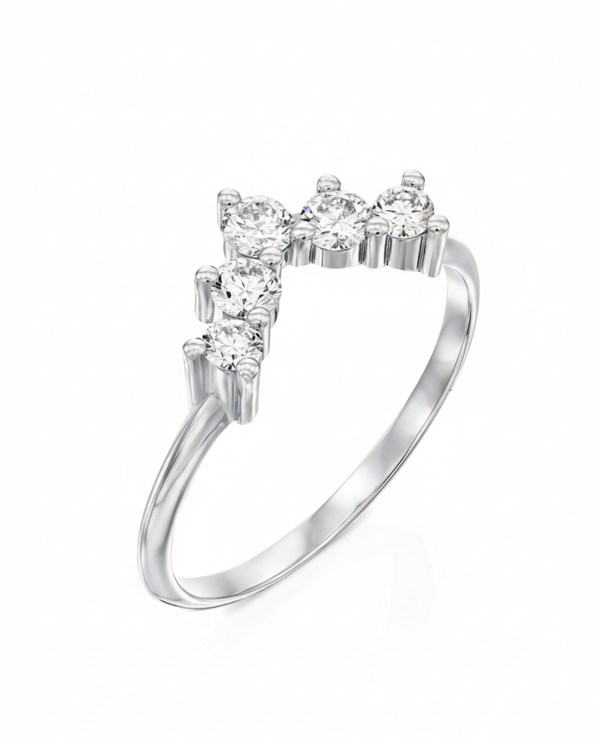 Large Harmon ring With White Diamonds