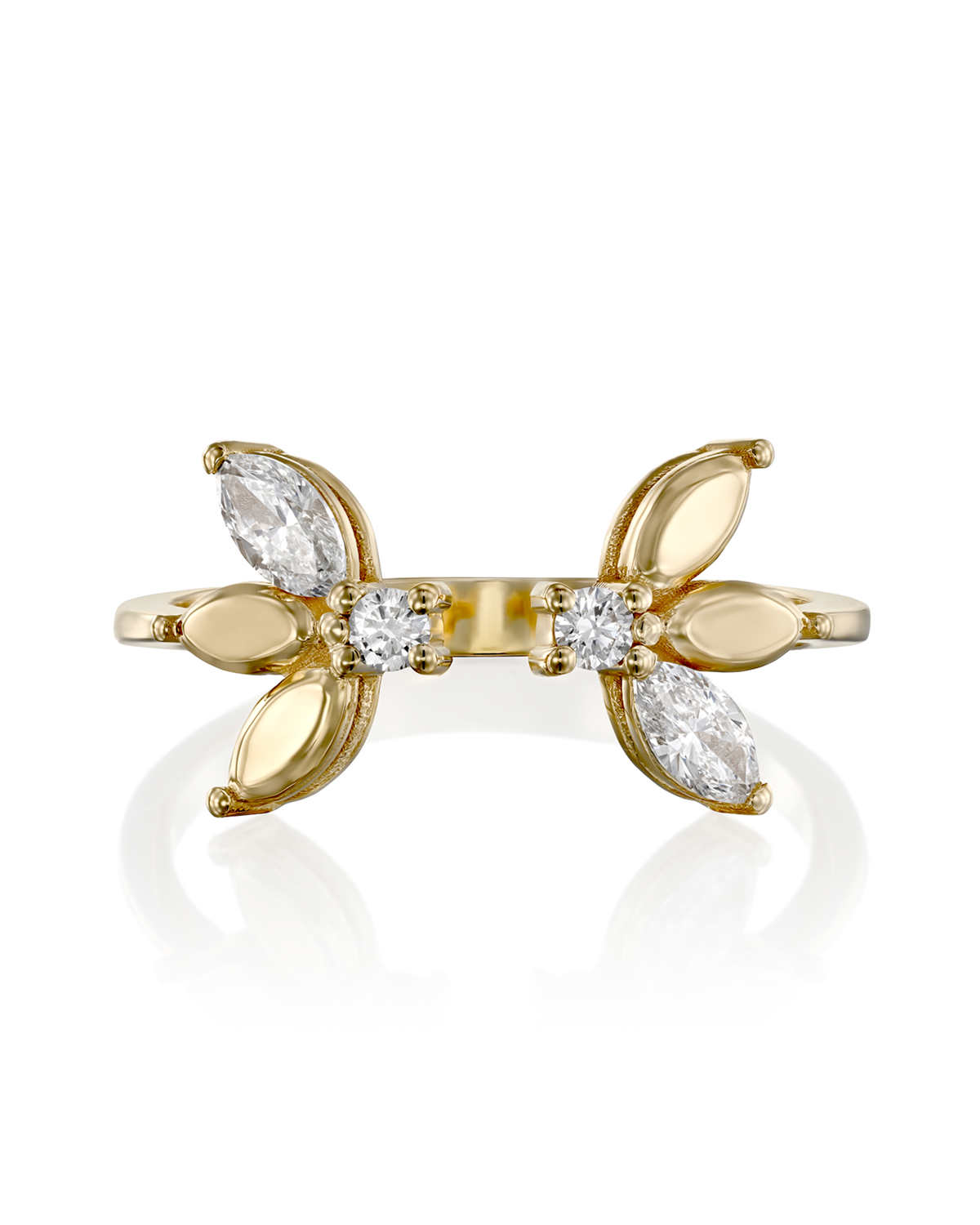 Enlarged Jeanne Bécu Open Gold Ring