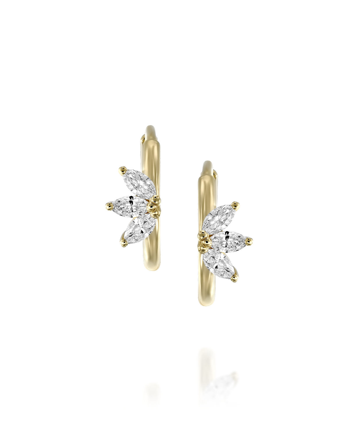 Francoise Hoop Earring White Diamonds