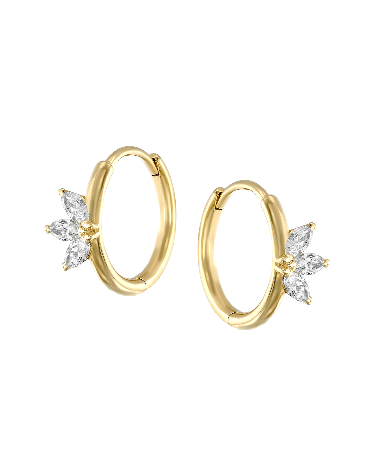 Francoise Hoop Earring White Diamonds