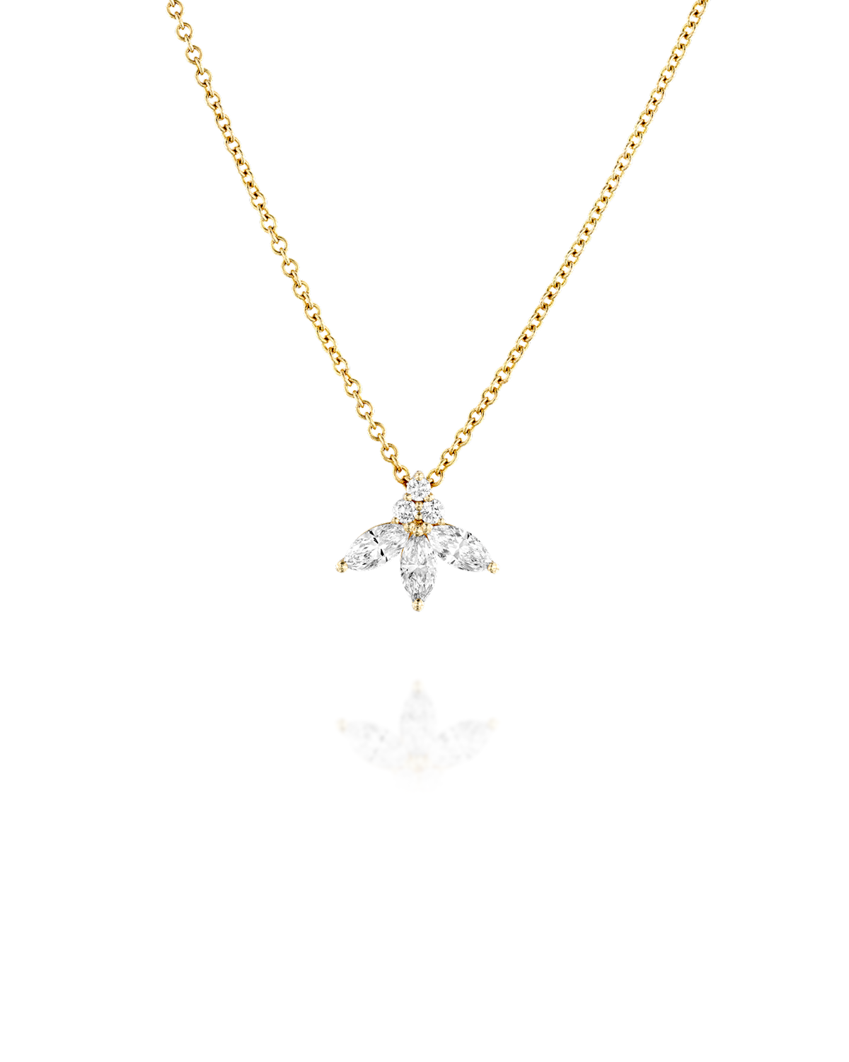 Jeanne Poisson Necklace White Diamonds