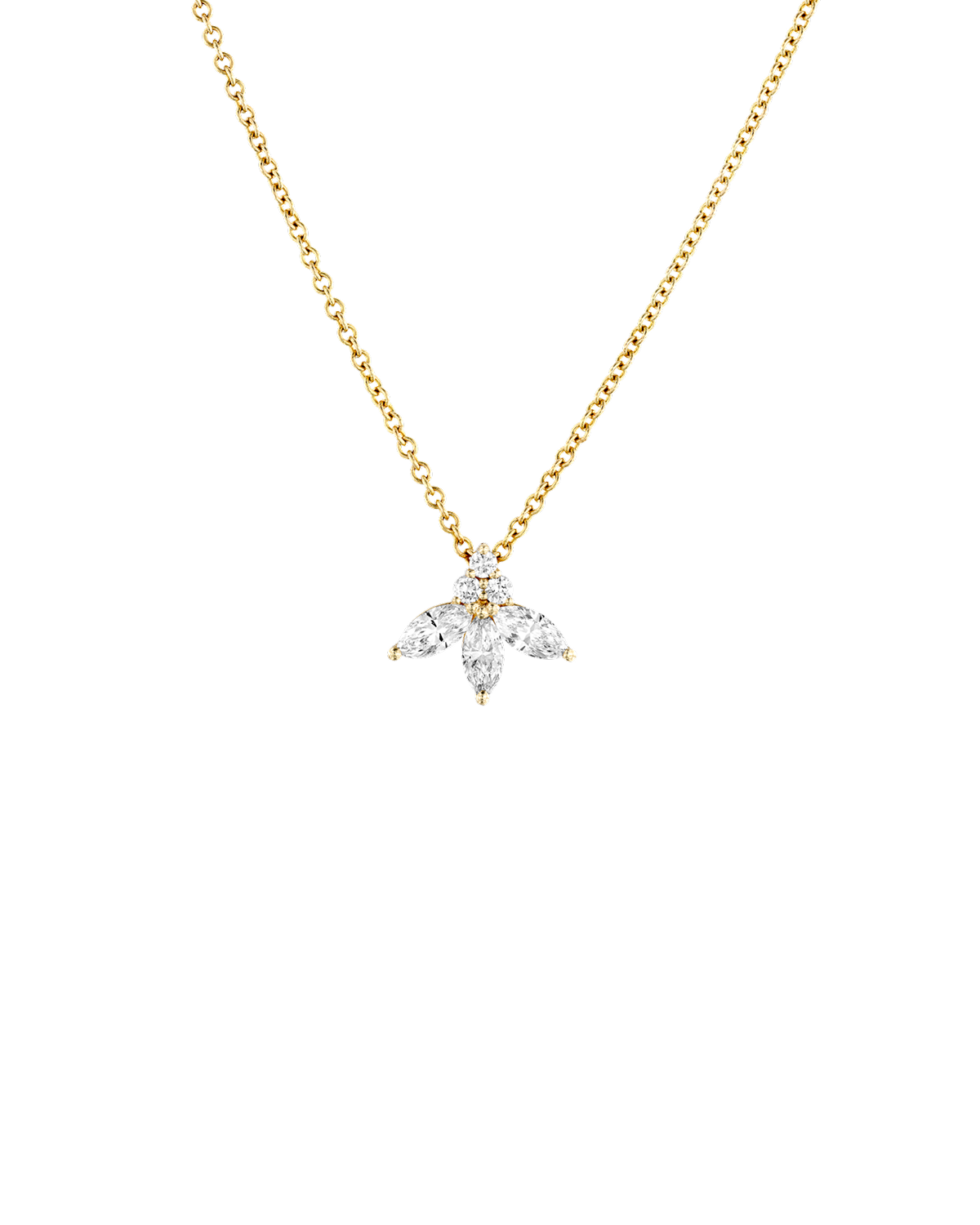 Jeanne Poisson Necklace White Diamonds