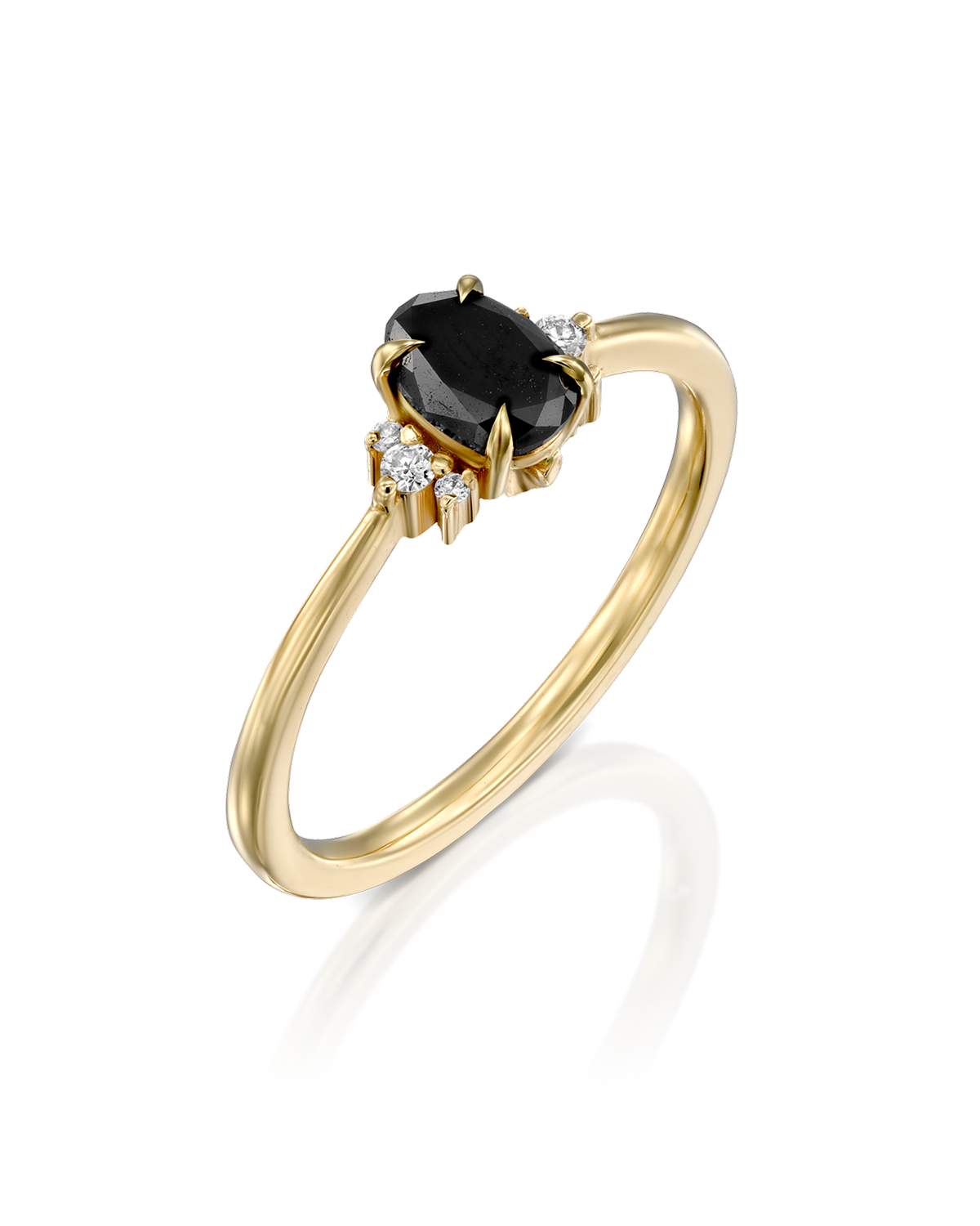 Ella Ring Black and White Diamonds