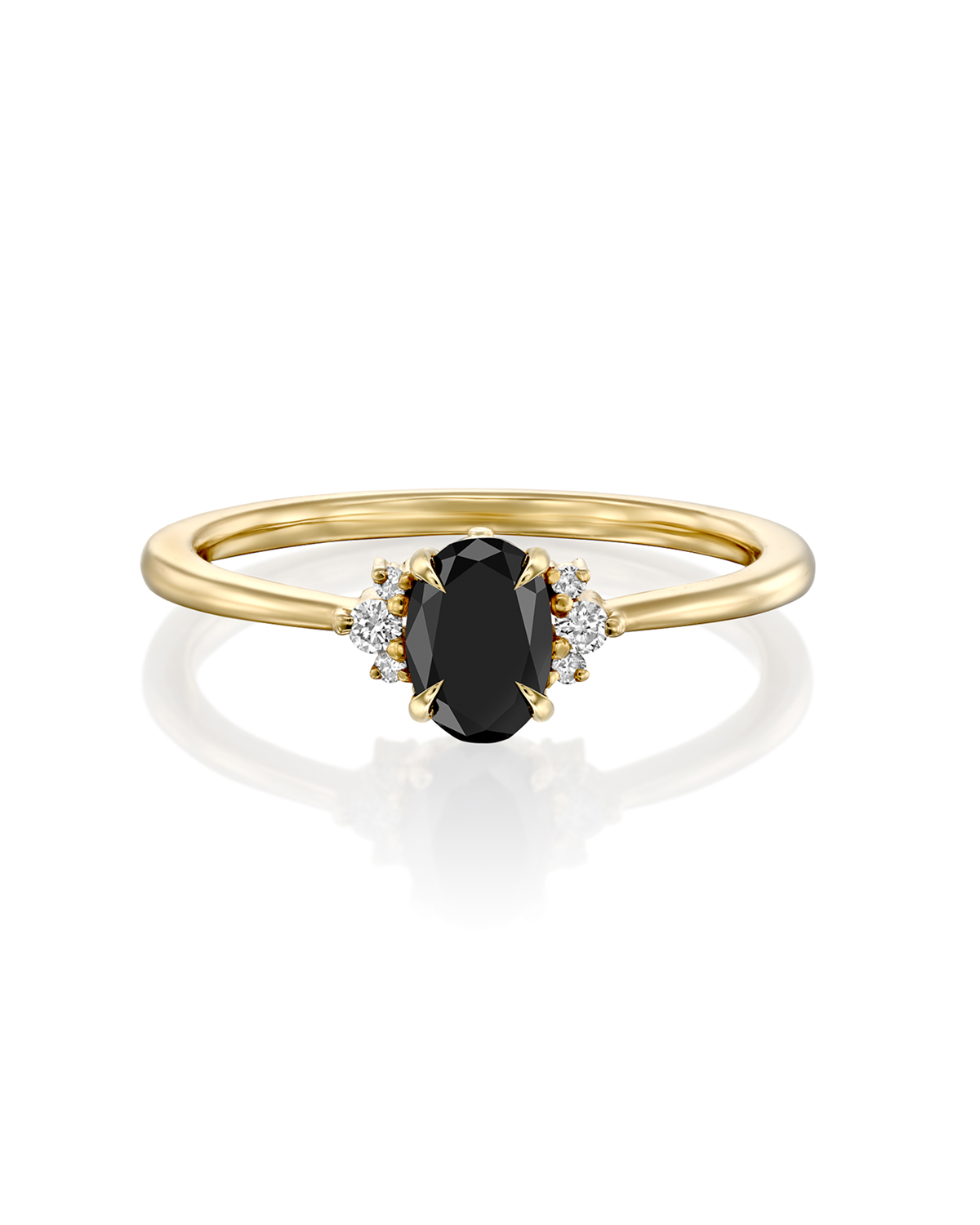 Ella Ring Black and White Diamonds