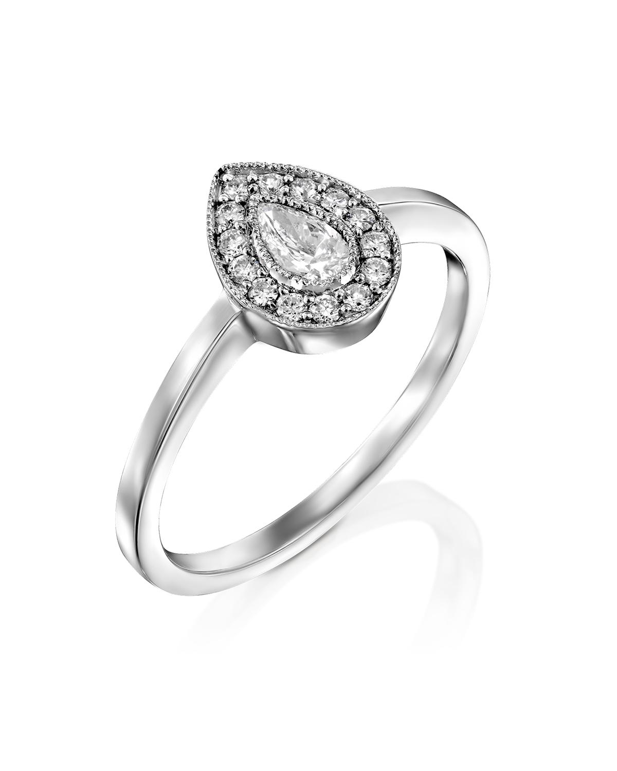 Luna Gold Ring White Diamond
