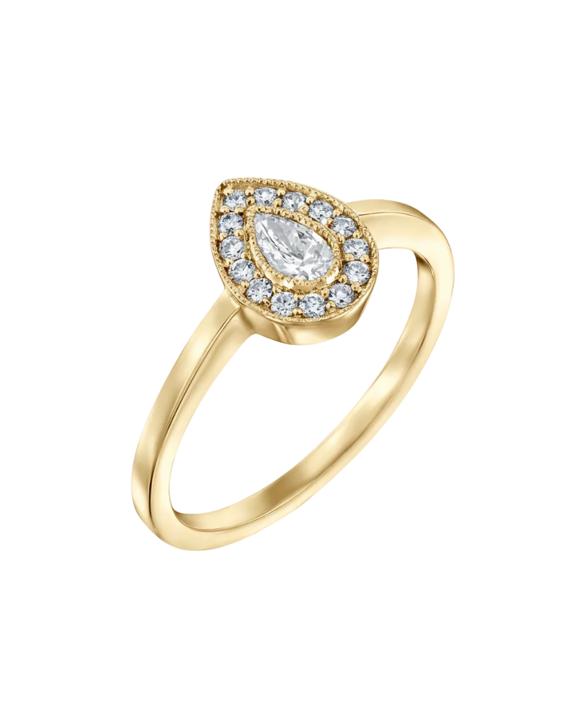 Luna Gold Ring White Diamond