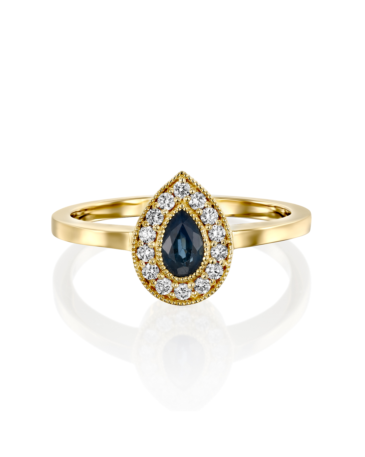 Luna Gold Ring Sapphire & Diamonds