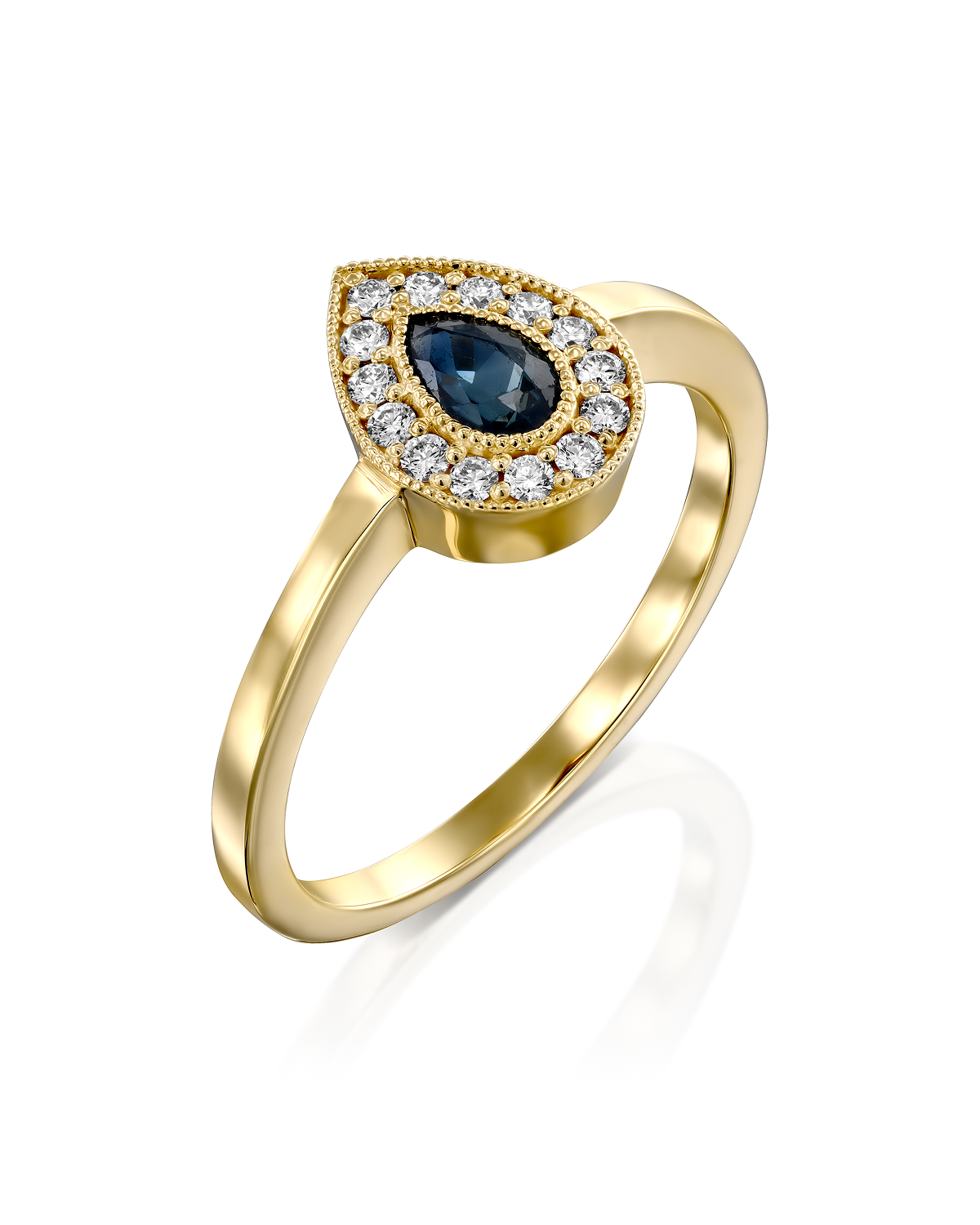 Luna Gold Ring Sapphire & Diamonds