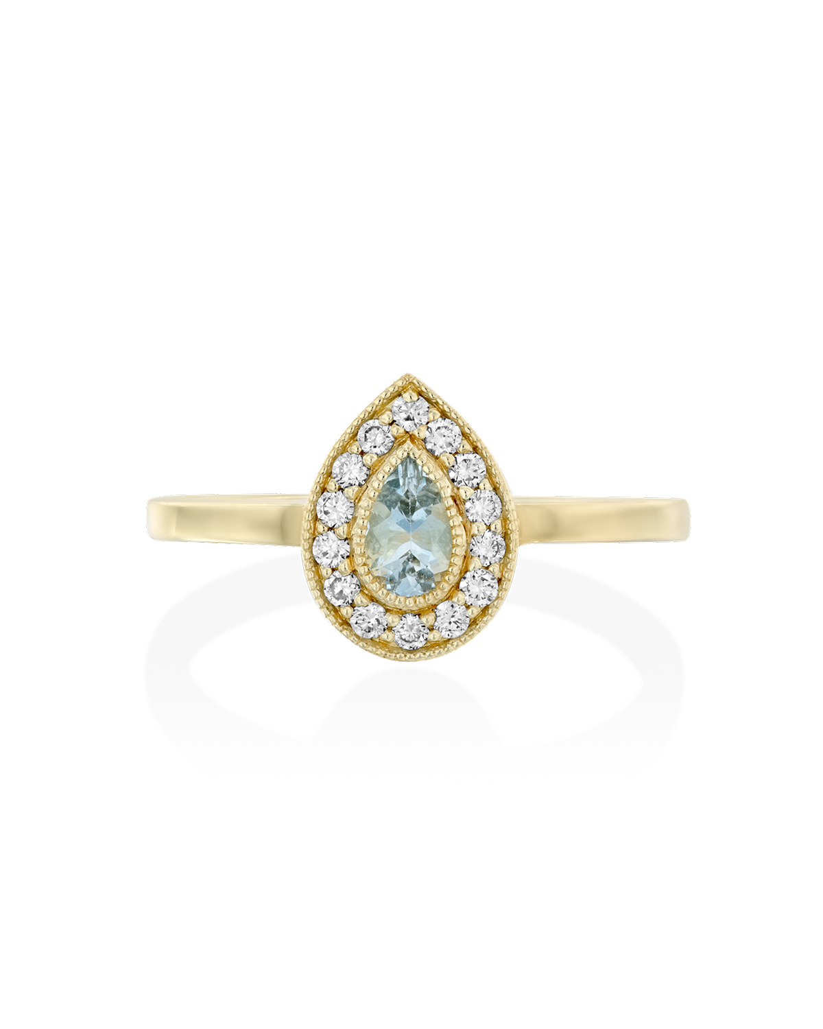 Luna Gold Ring With Aquamarine