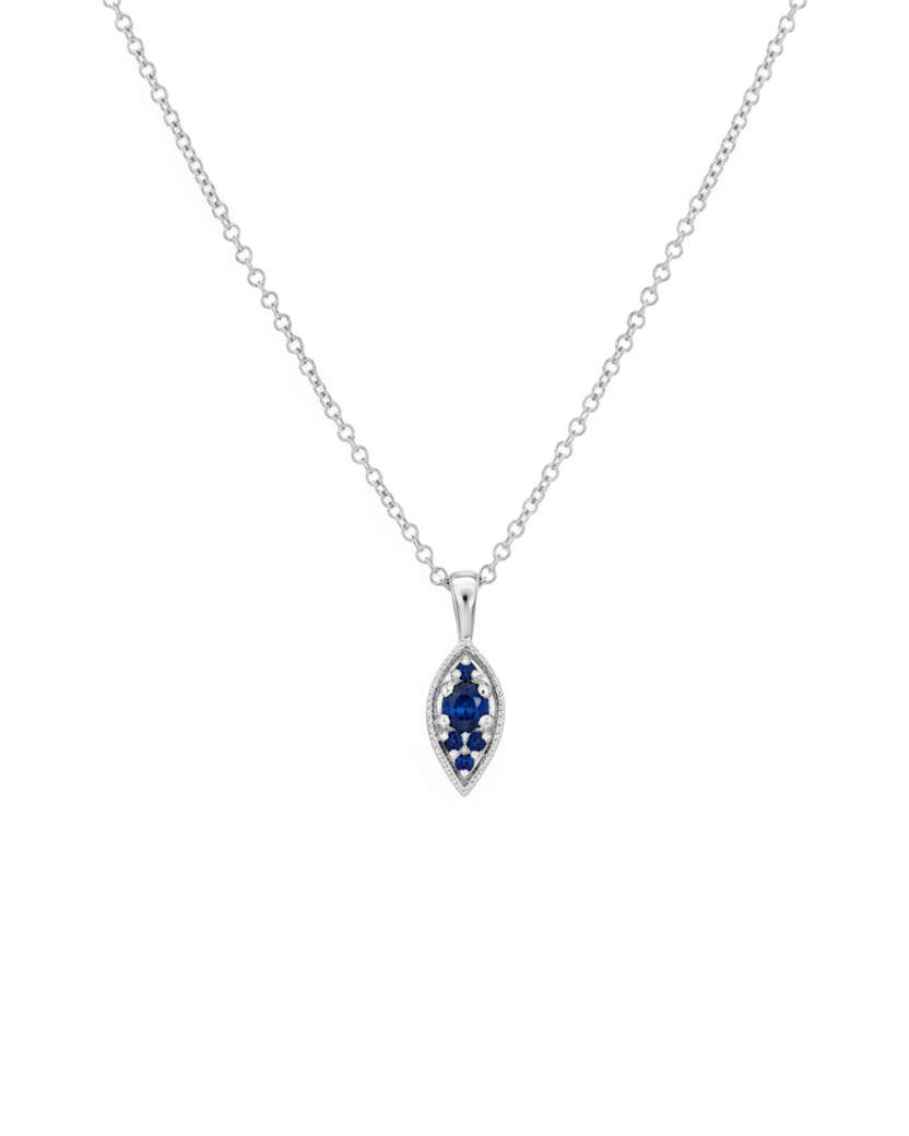 Jane Gold Necklace Sapphire