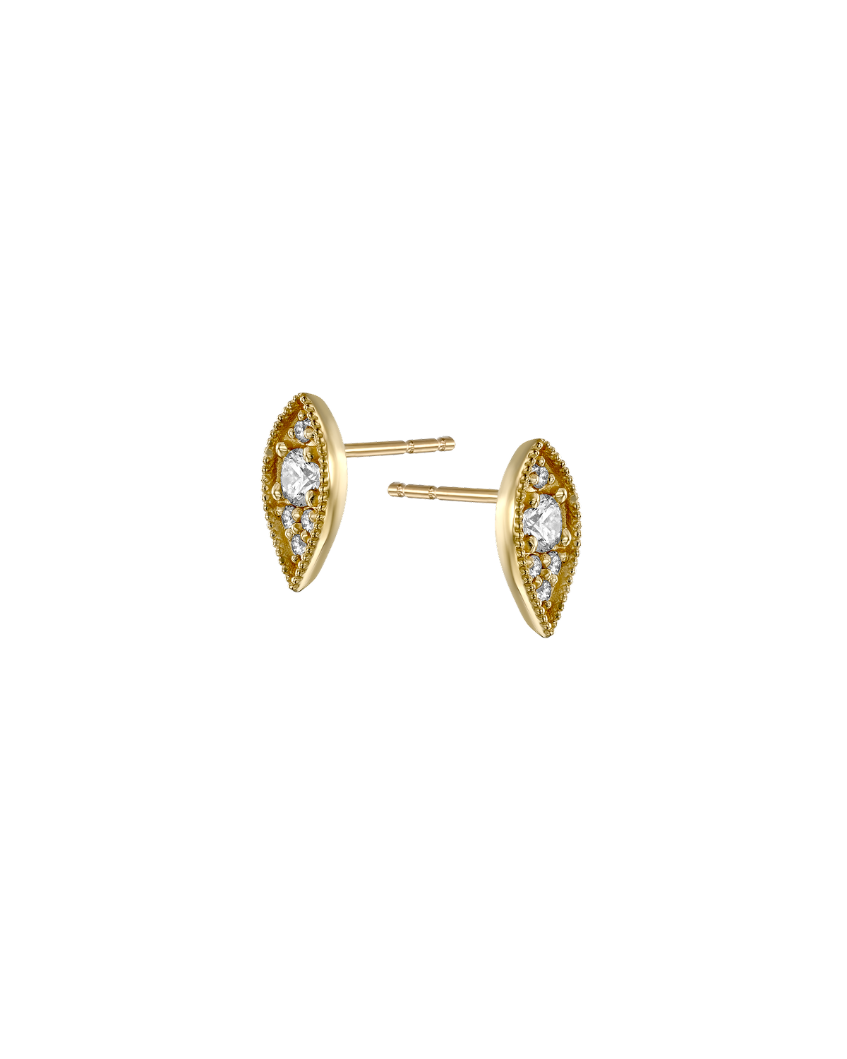 Jane Gold Earring White diamonds