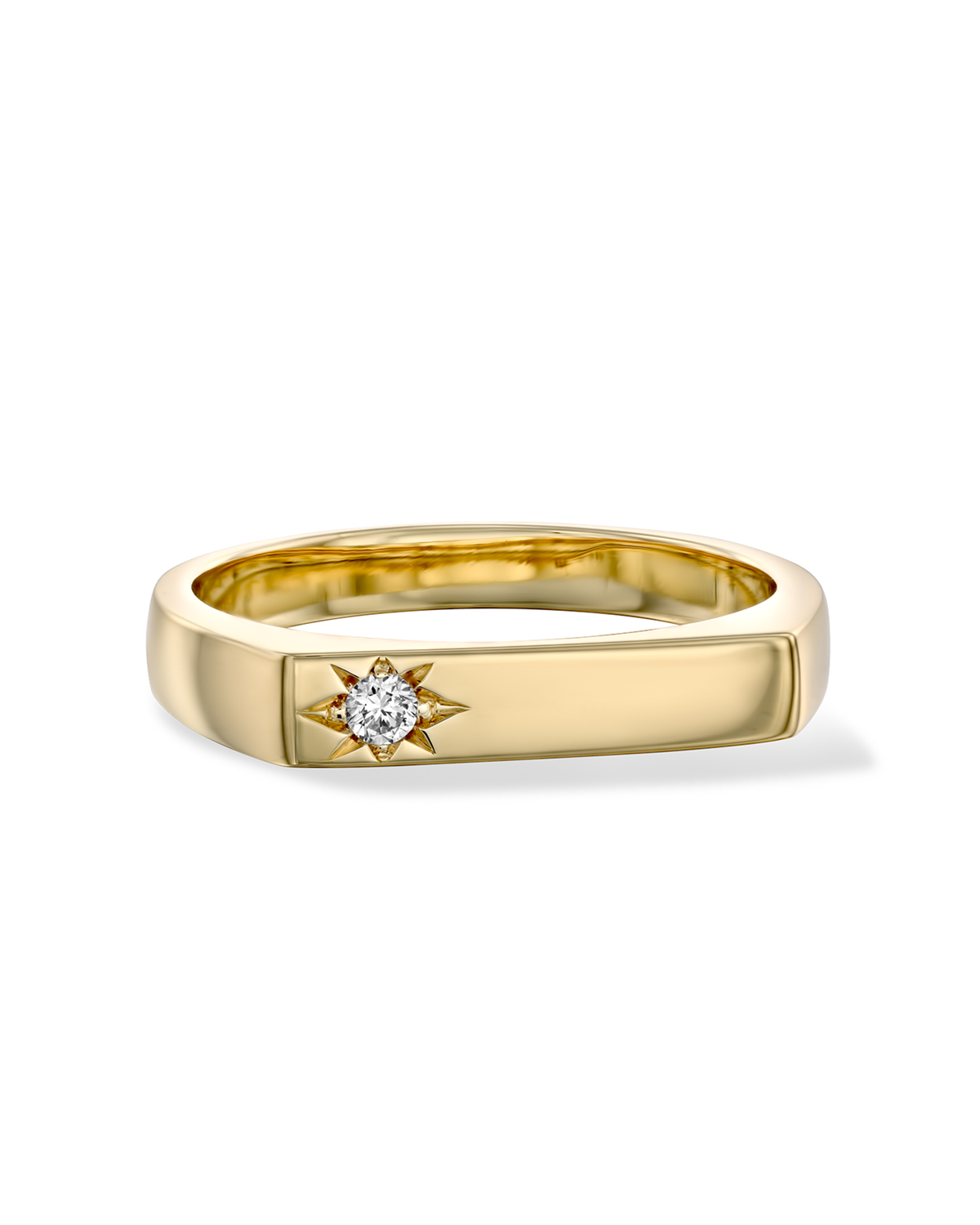 Charlotte Gold Ring White Diamond