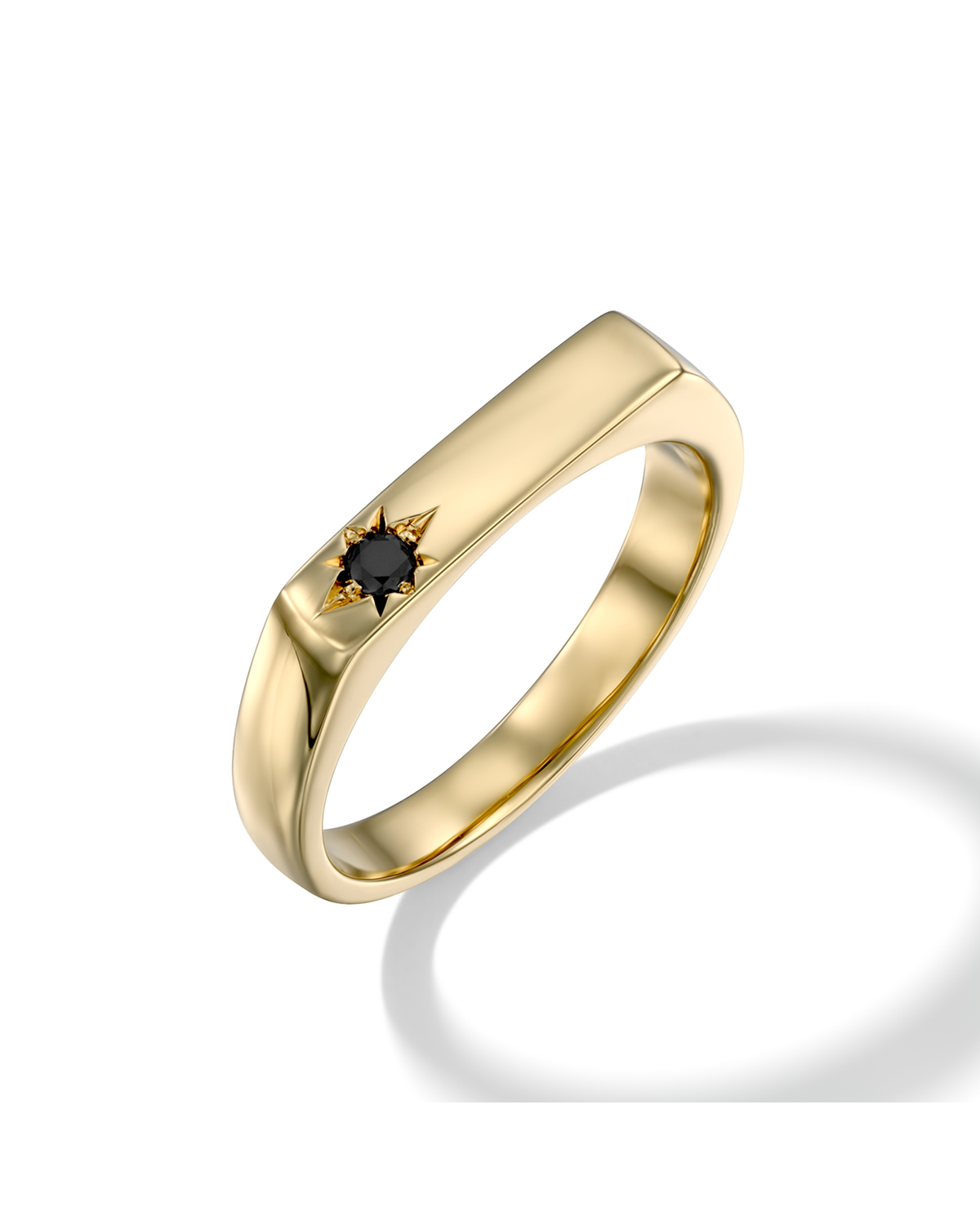 Charlotte Gold Ring Black Diamond