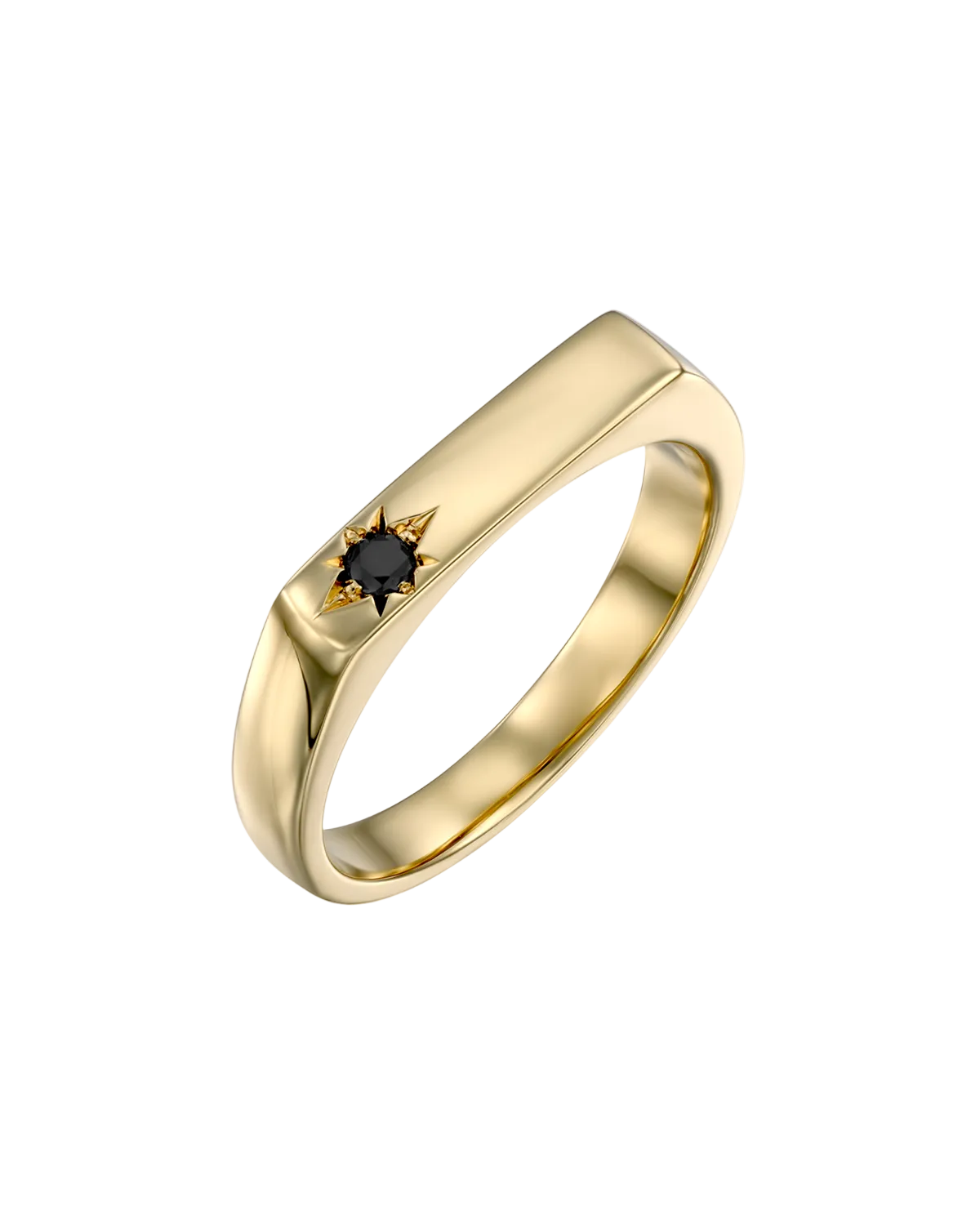Charlotte Gold Ring Black Diamond
