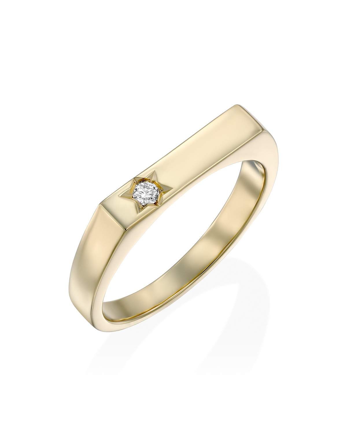 Charlotte Star Of David Gold Ring White Diamond