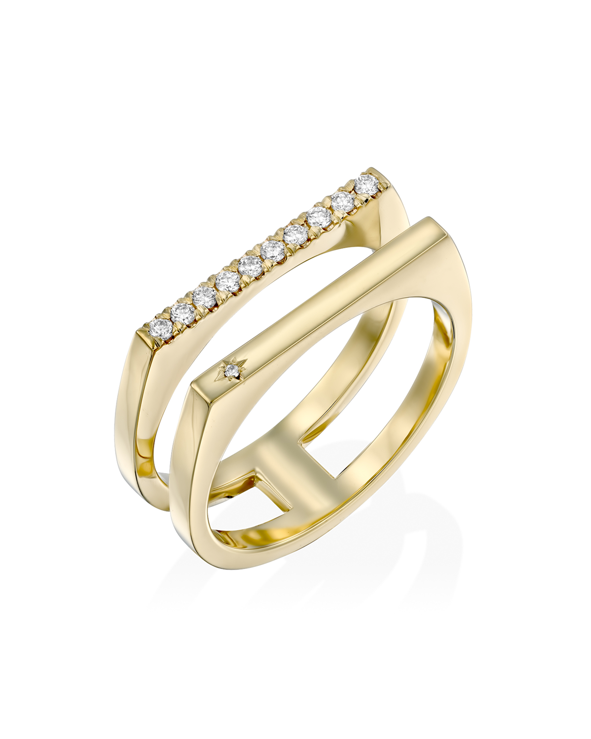 Arin Gold Ring white diamonds