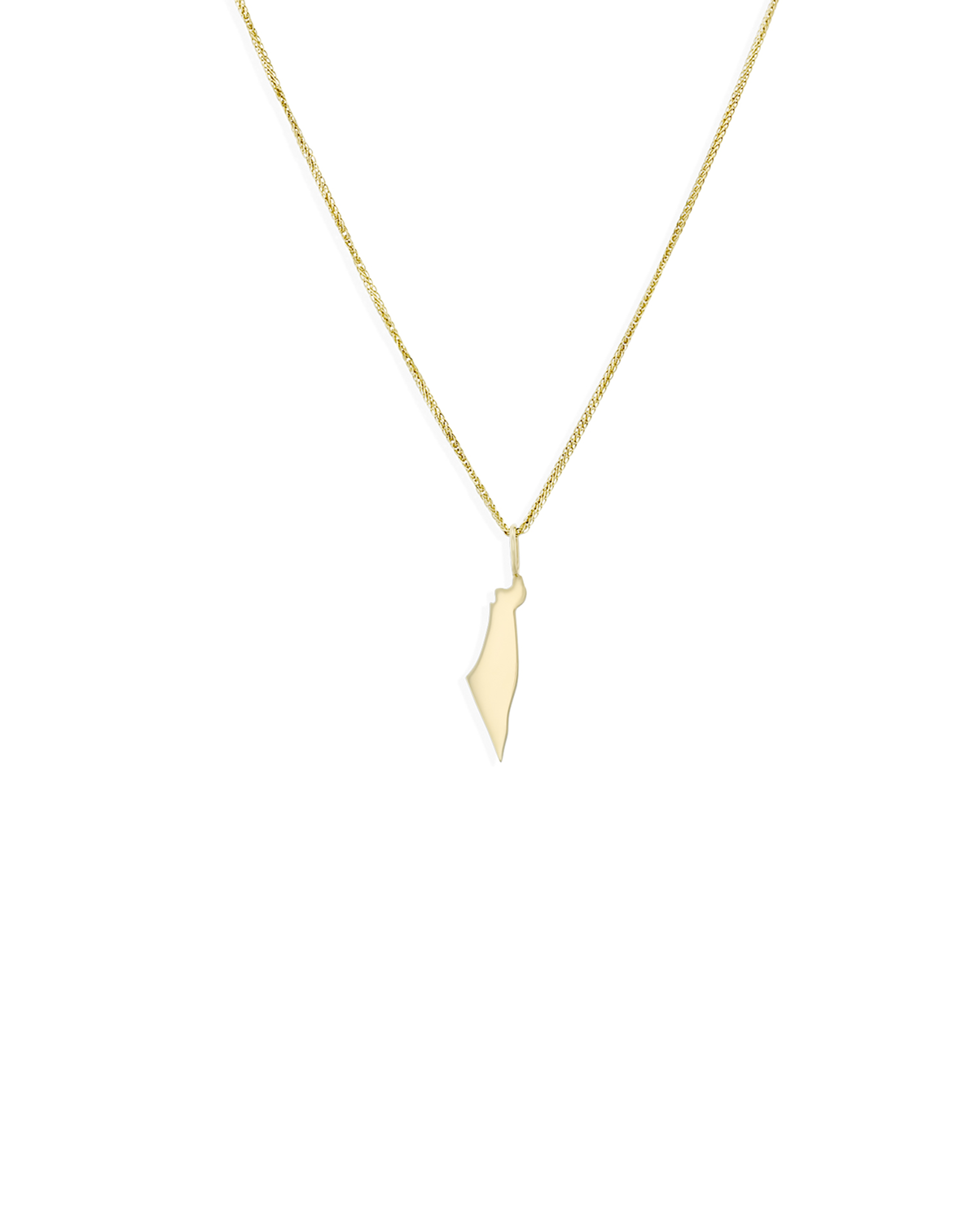 Israel map Gold pendant
