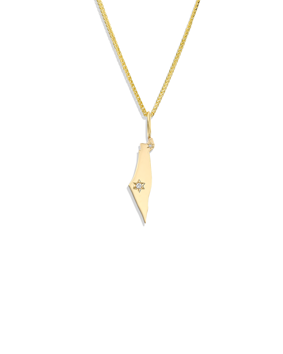 Israel Gold pendant With Diamonds