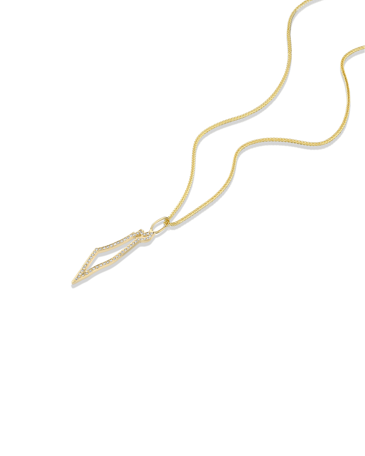 Israel Frame Gold pendant With White Diamonds