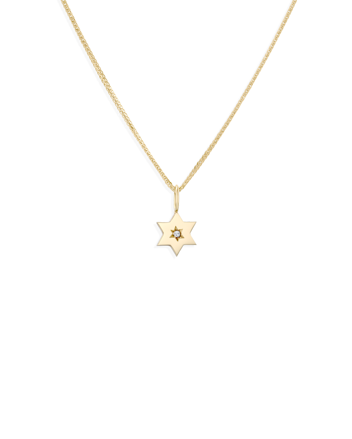 The Gaza envelope Shield Star Of David Gold pendant White Diamond