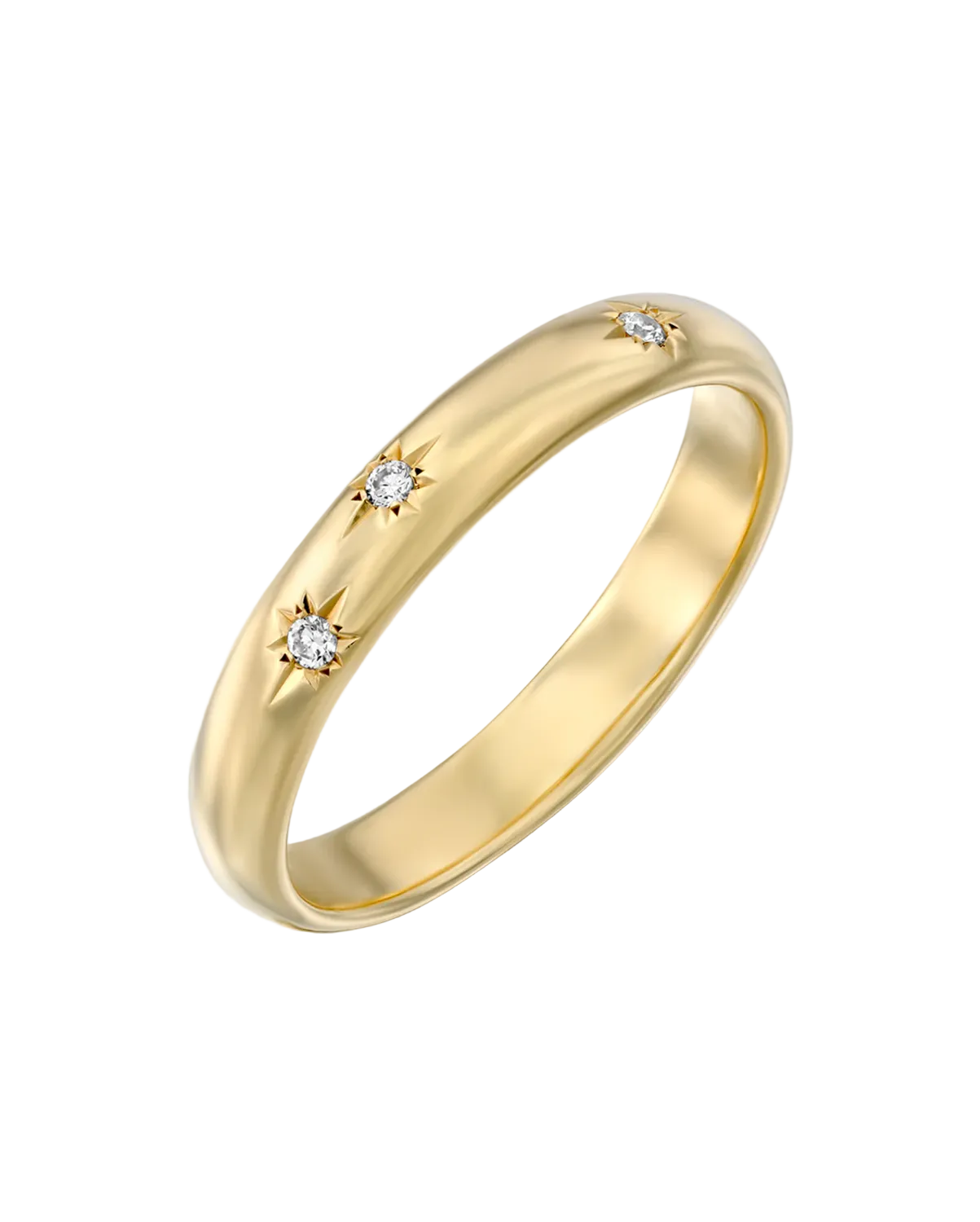 Dylan Gold Ring Diamonds Star Setting