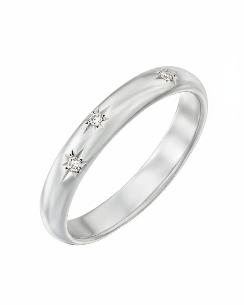 Dylan Gold Ring Diamonds Star Setting
