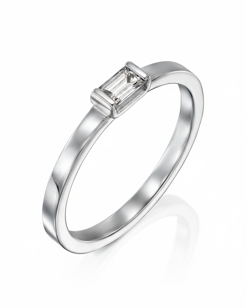Baguette Gold Ring Diamond