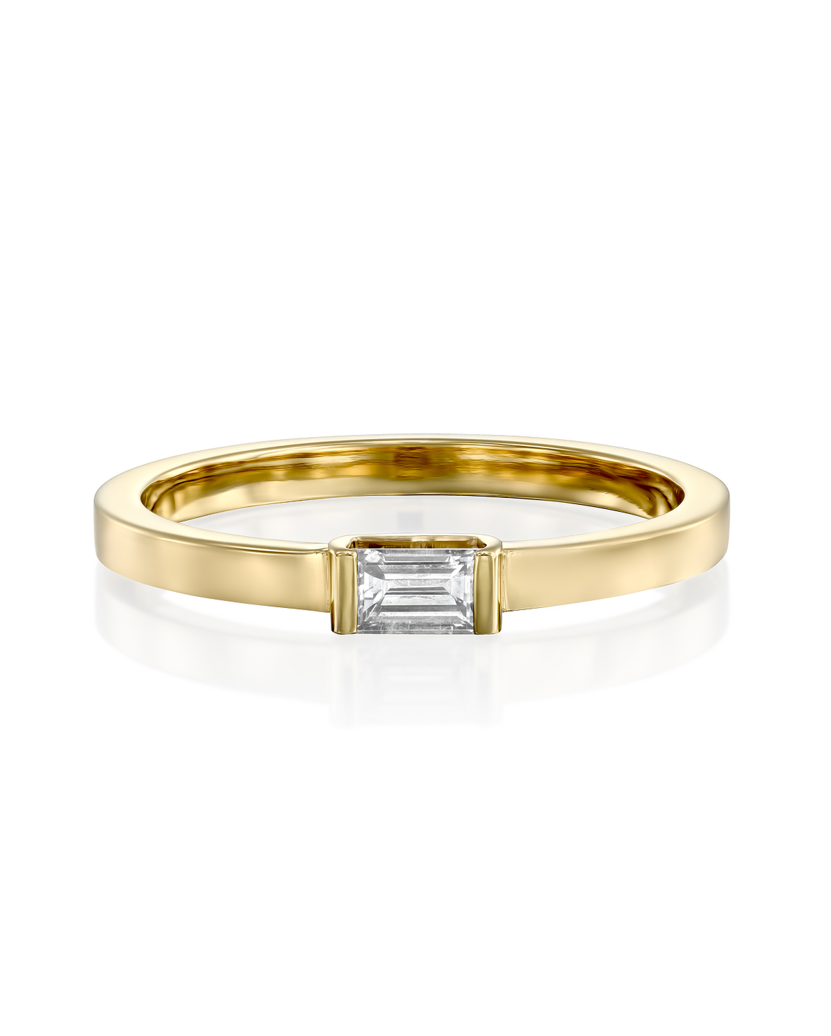 Baguette Gold Ring Diamond