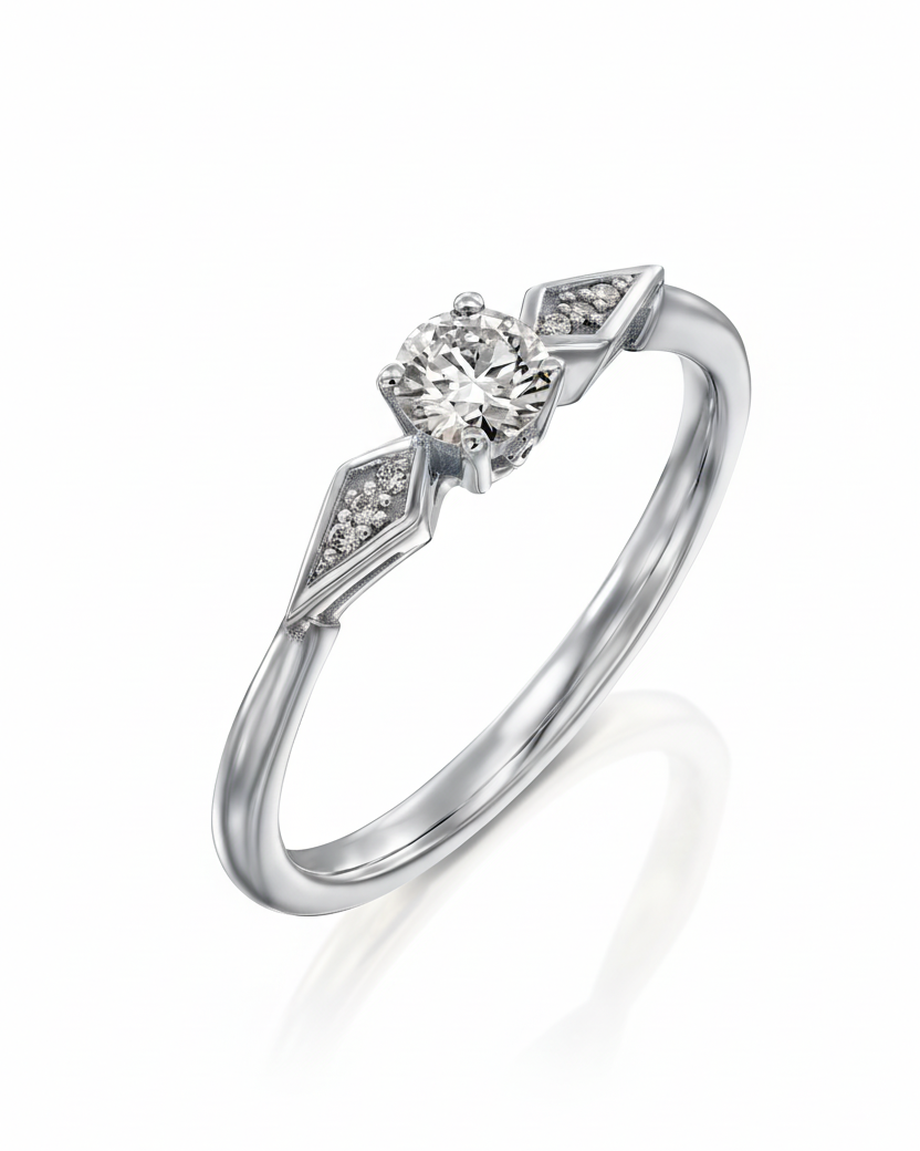 Emily Ring White Diamonds - 4mm