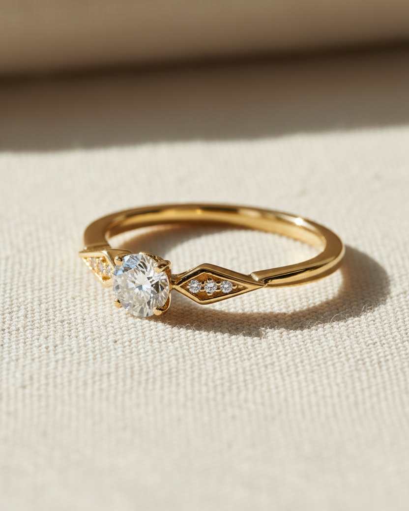 Emily Ring White Diamonds - 4mm