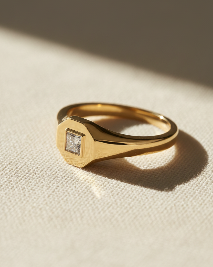 Taylor Gold Ring White Princess Diamond