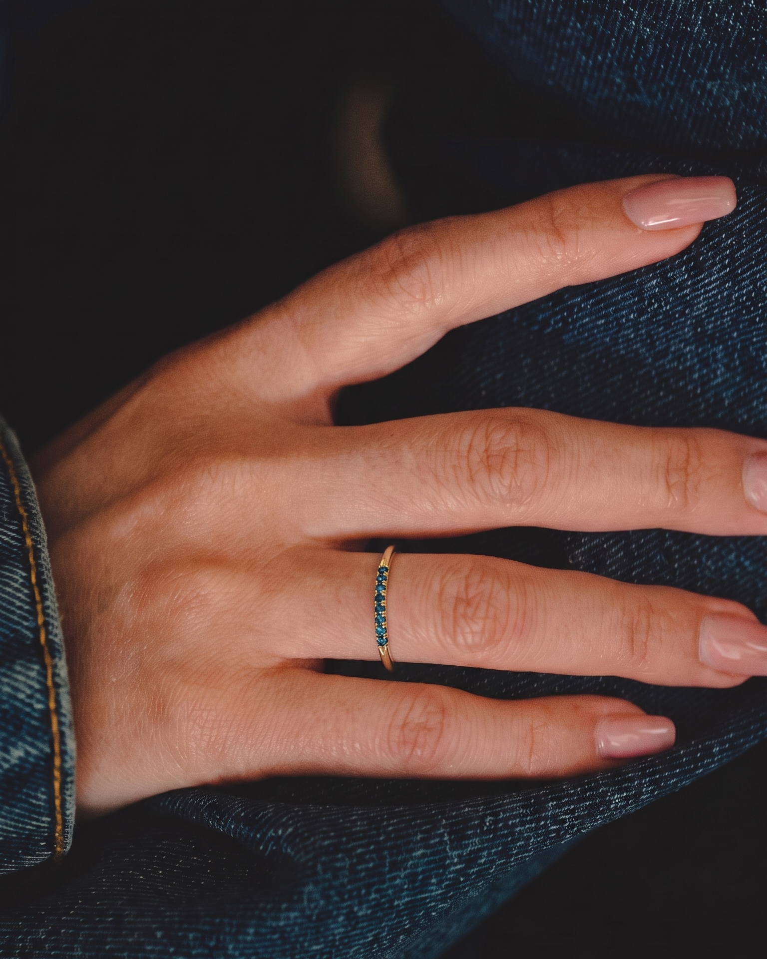Kelly ring with Blue Topaz - London