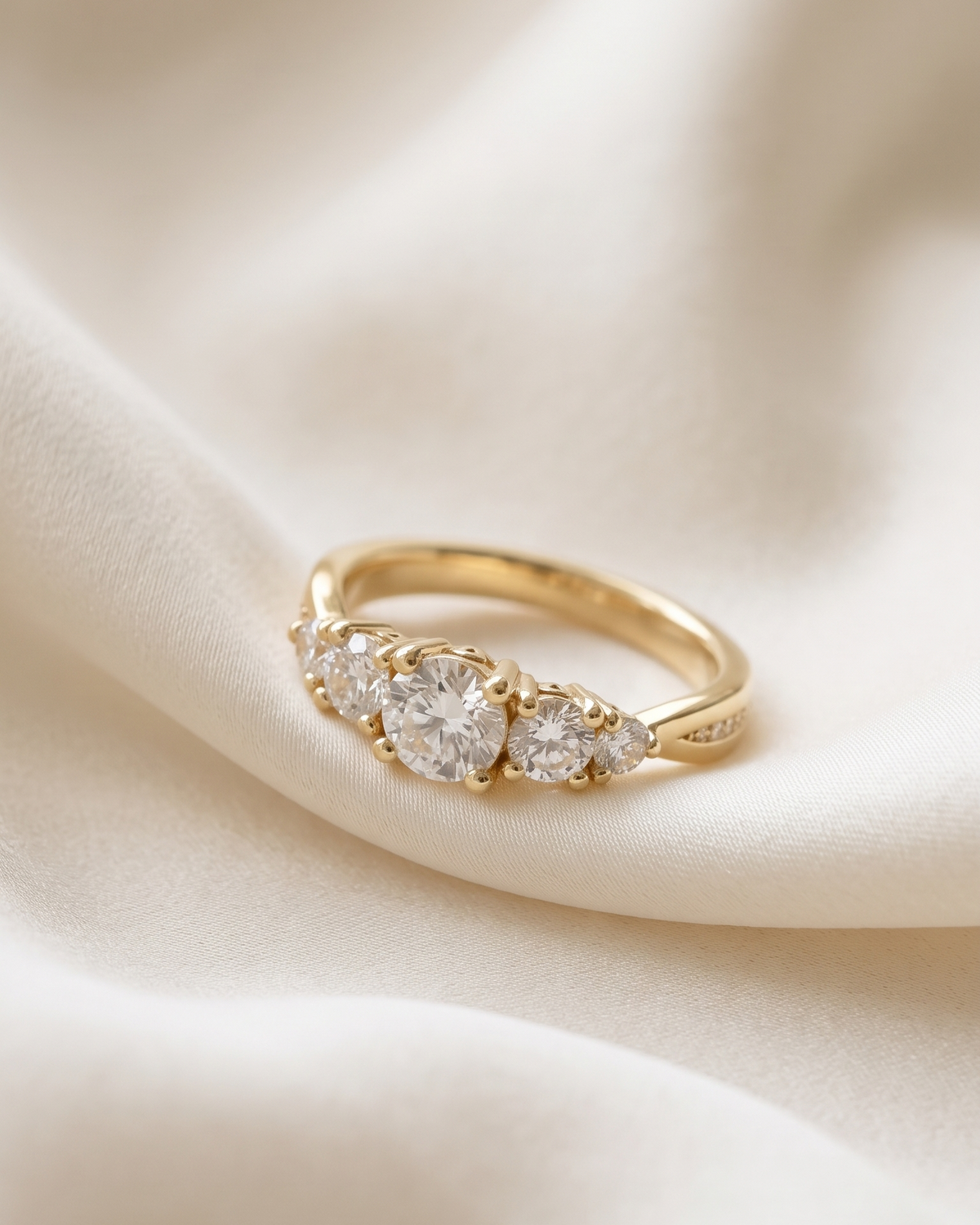 Suzana Gold Ring White Diamonds