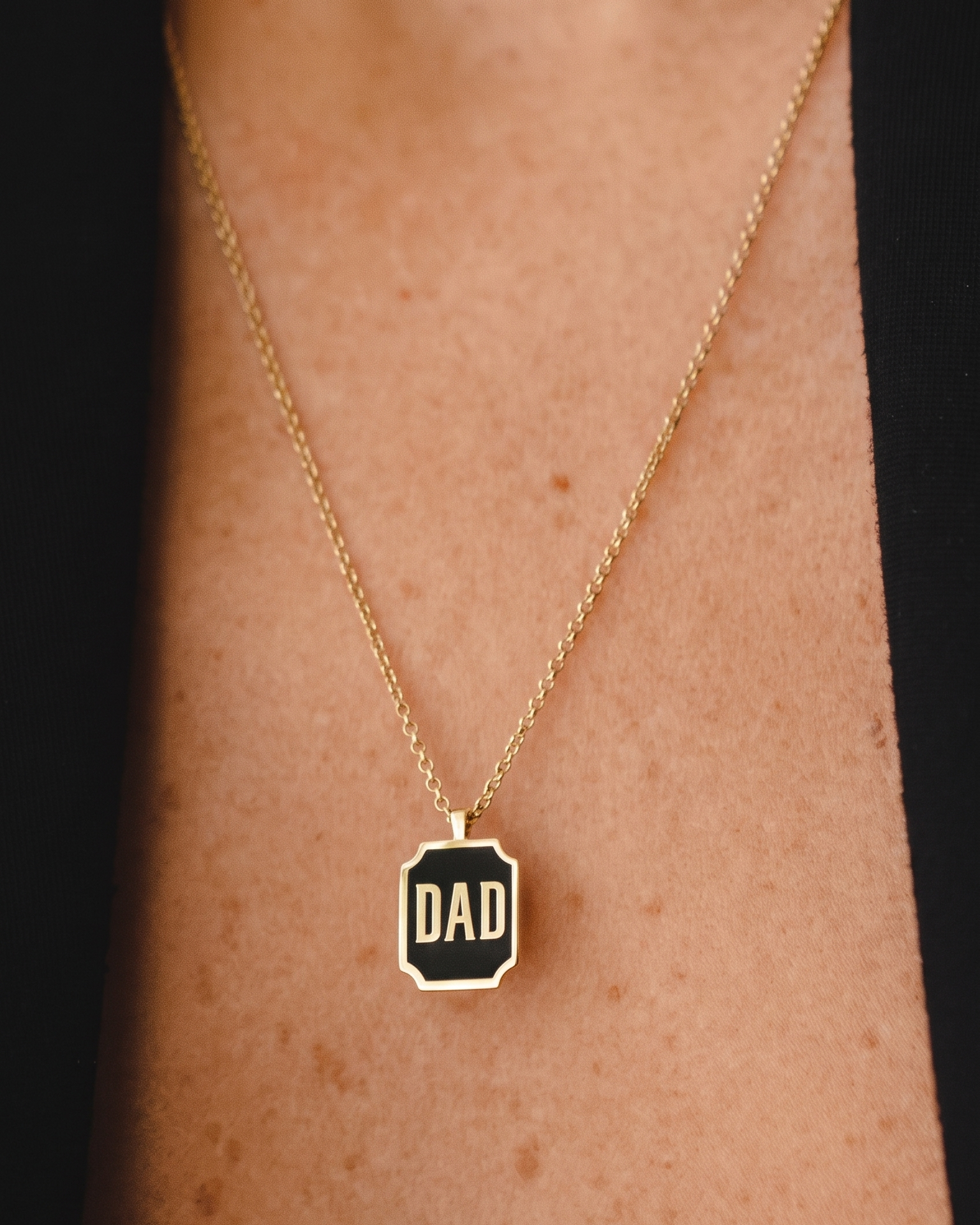 Enamel DAD / MOM Necklace