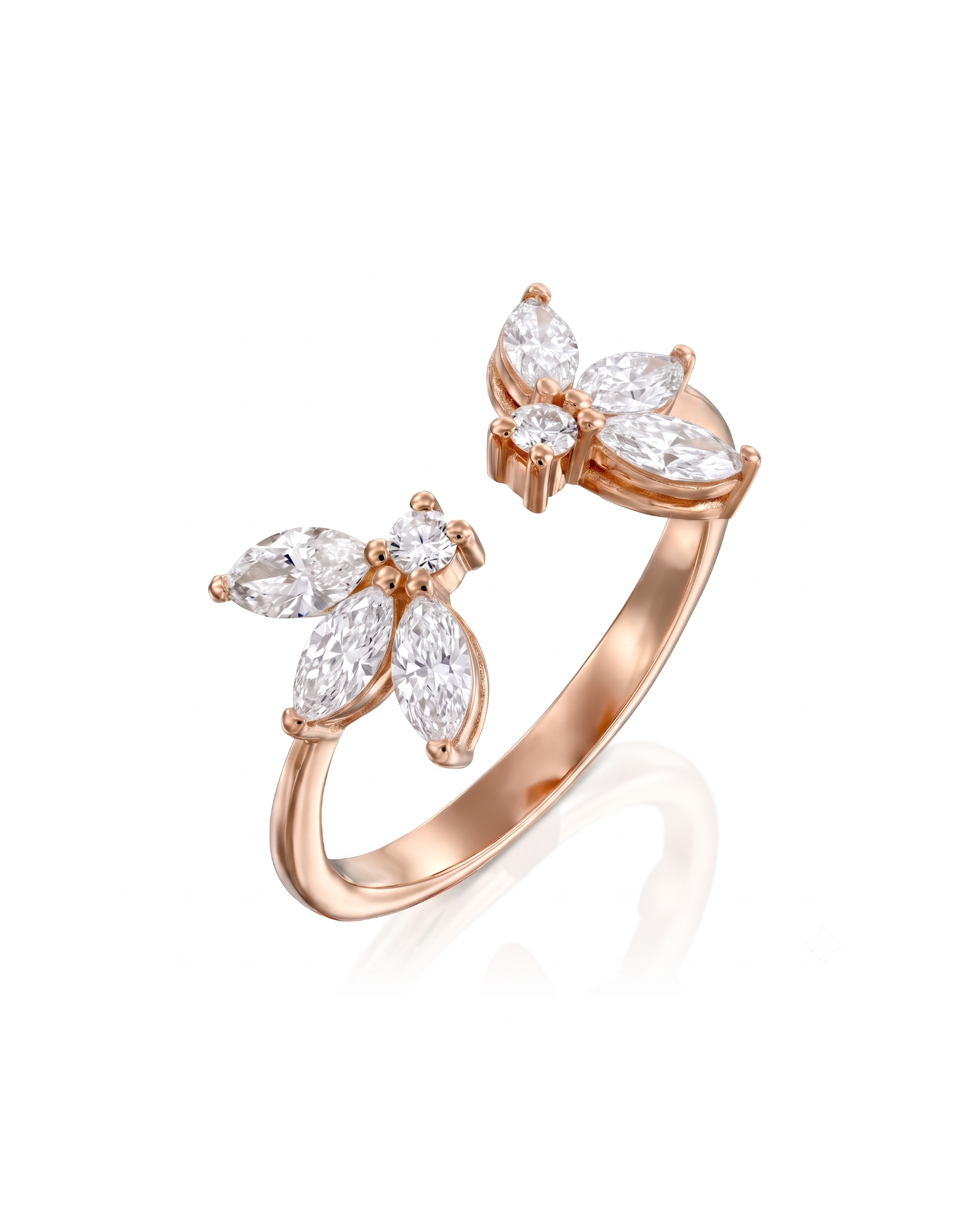 Enlarged Jeanne Bécu Open Gold Ring diamonds