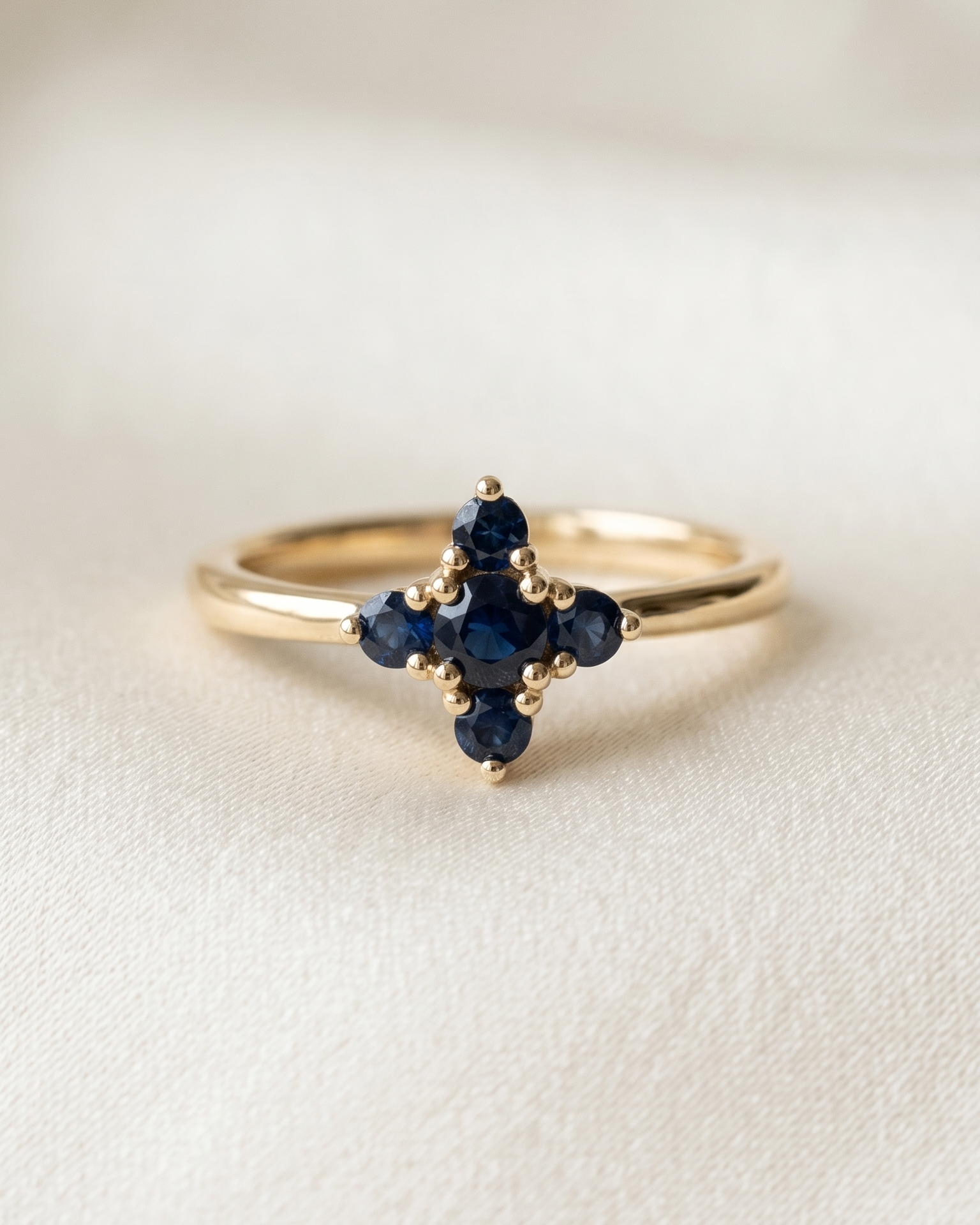 Eliana Ring with Blue Sapphires