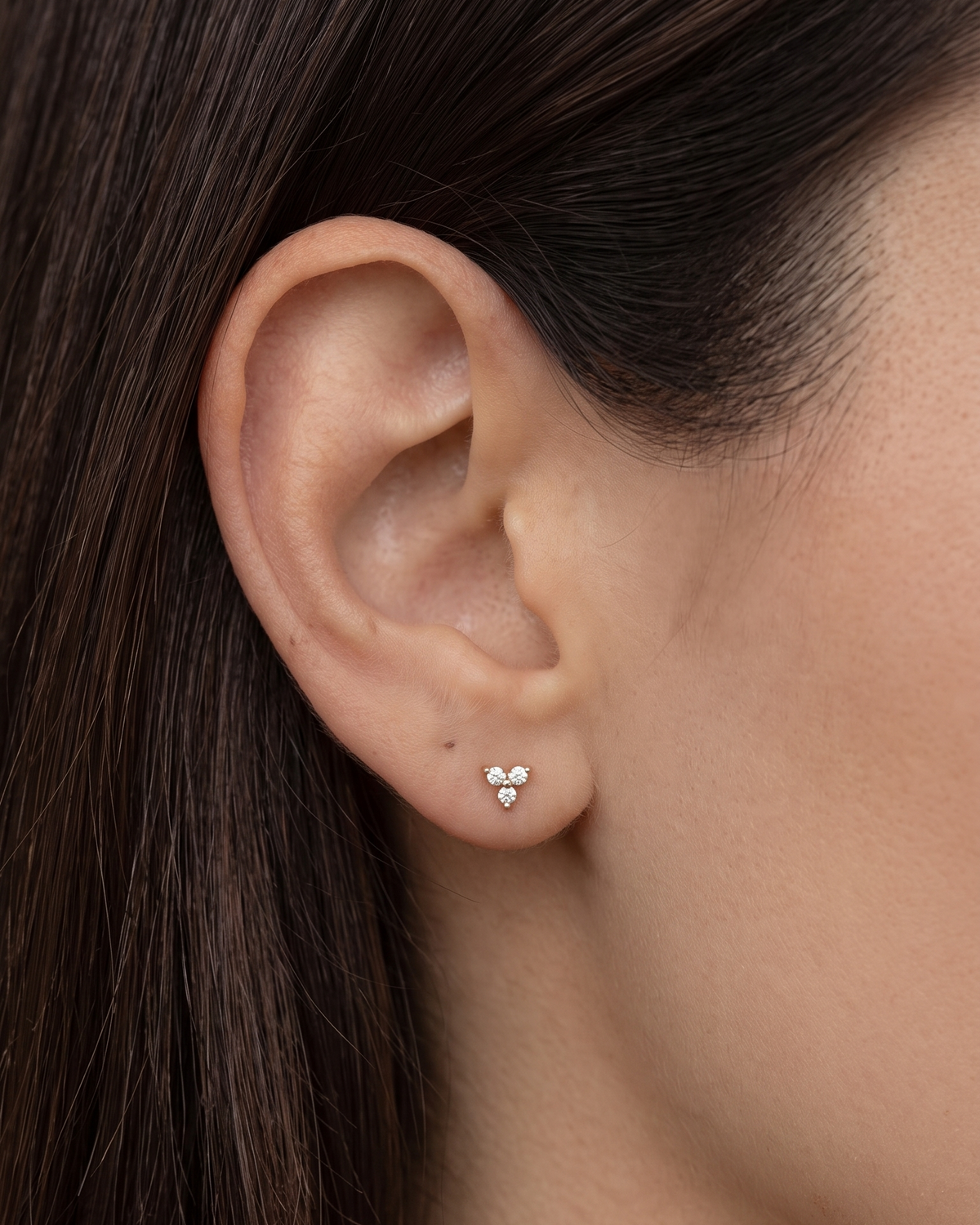 Grace Piercing Earring With White Diamonds