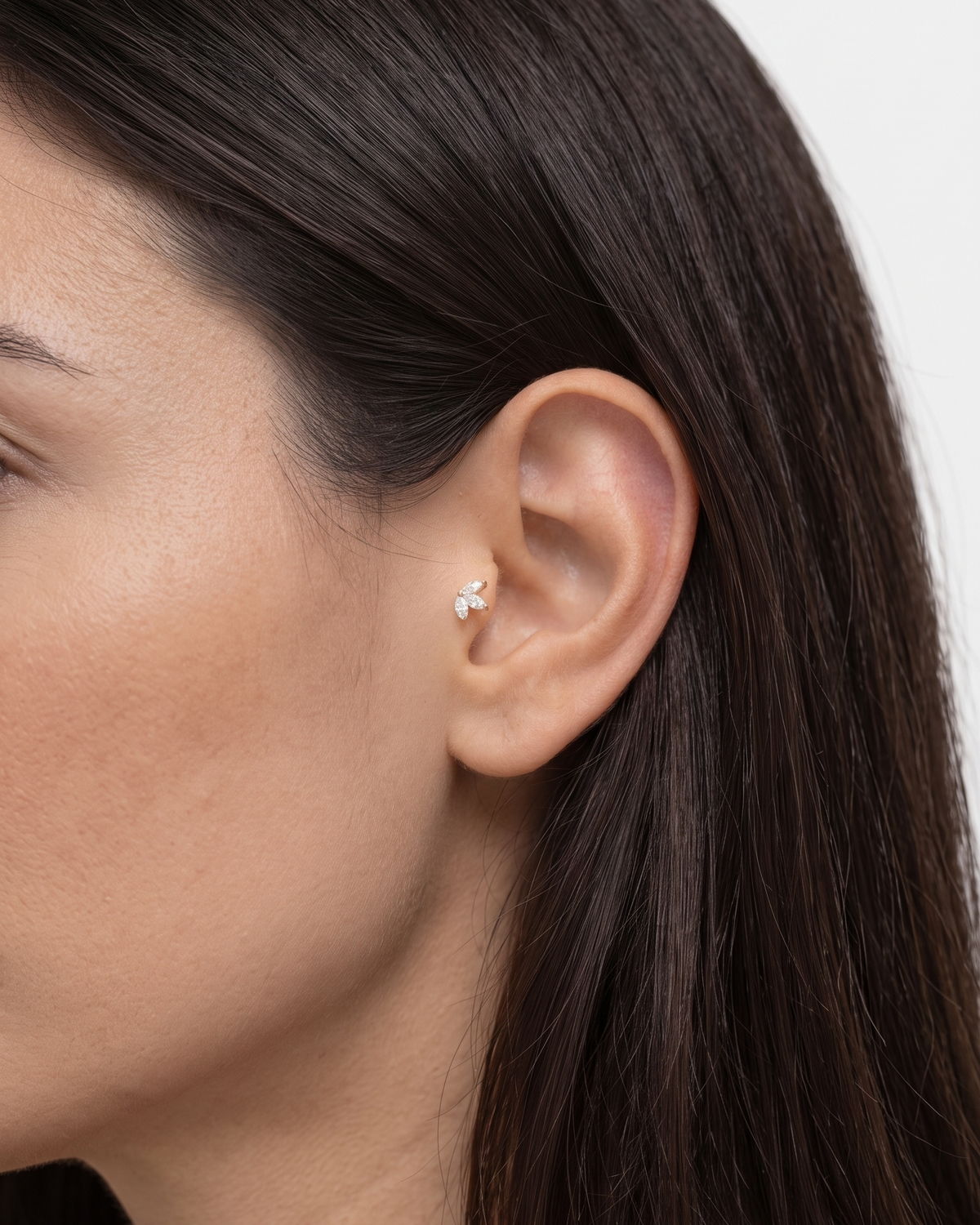 Francoise Piercing Earring White Diamonds