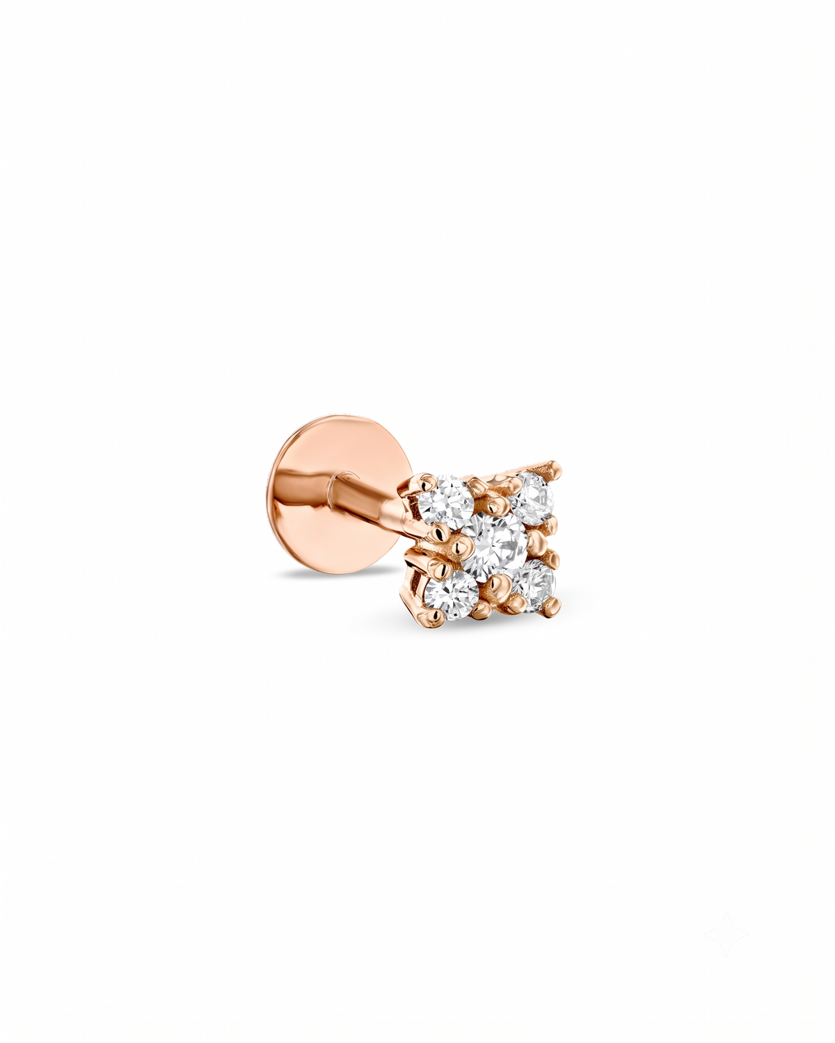 Mini Eliana Piercing Earring With White Diamonds