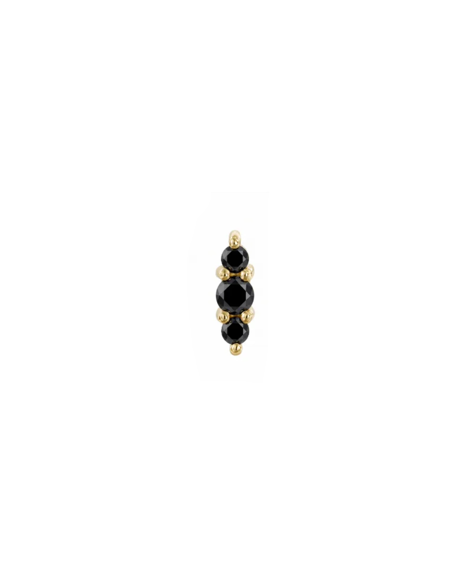 Audrey Piercing Earring With Black Diamonds