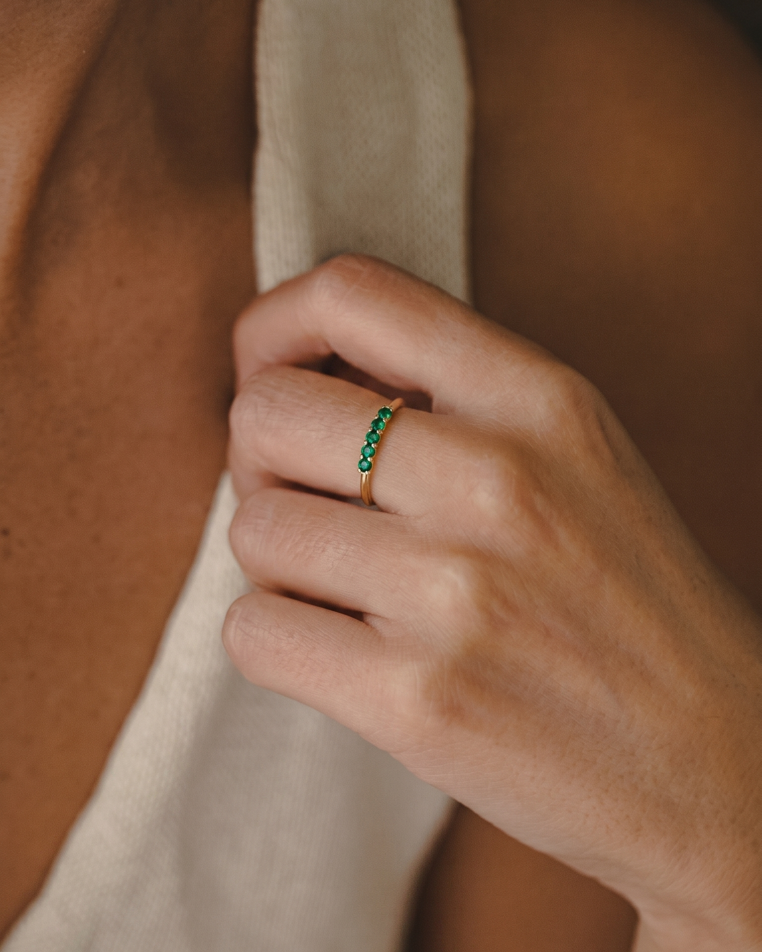 Candy Gold Ring With Emerald