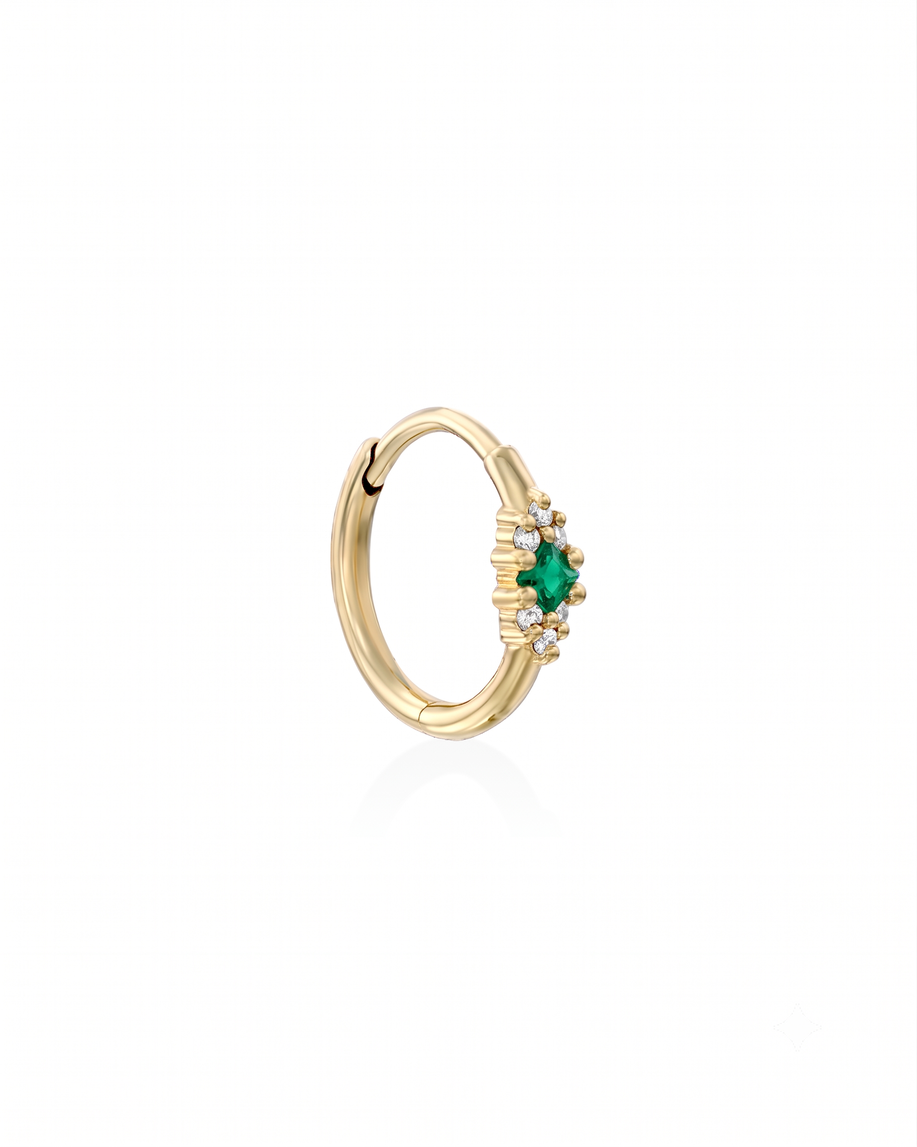 Juliette hoop Emerald and Diamonds