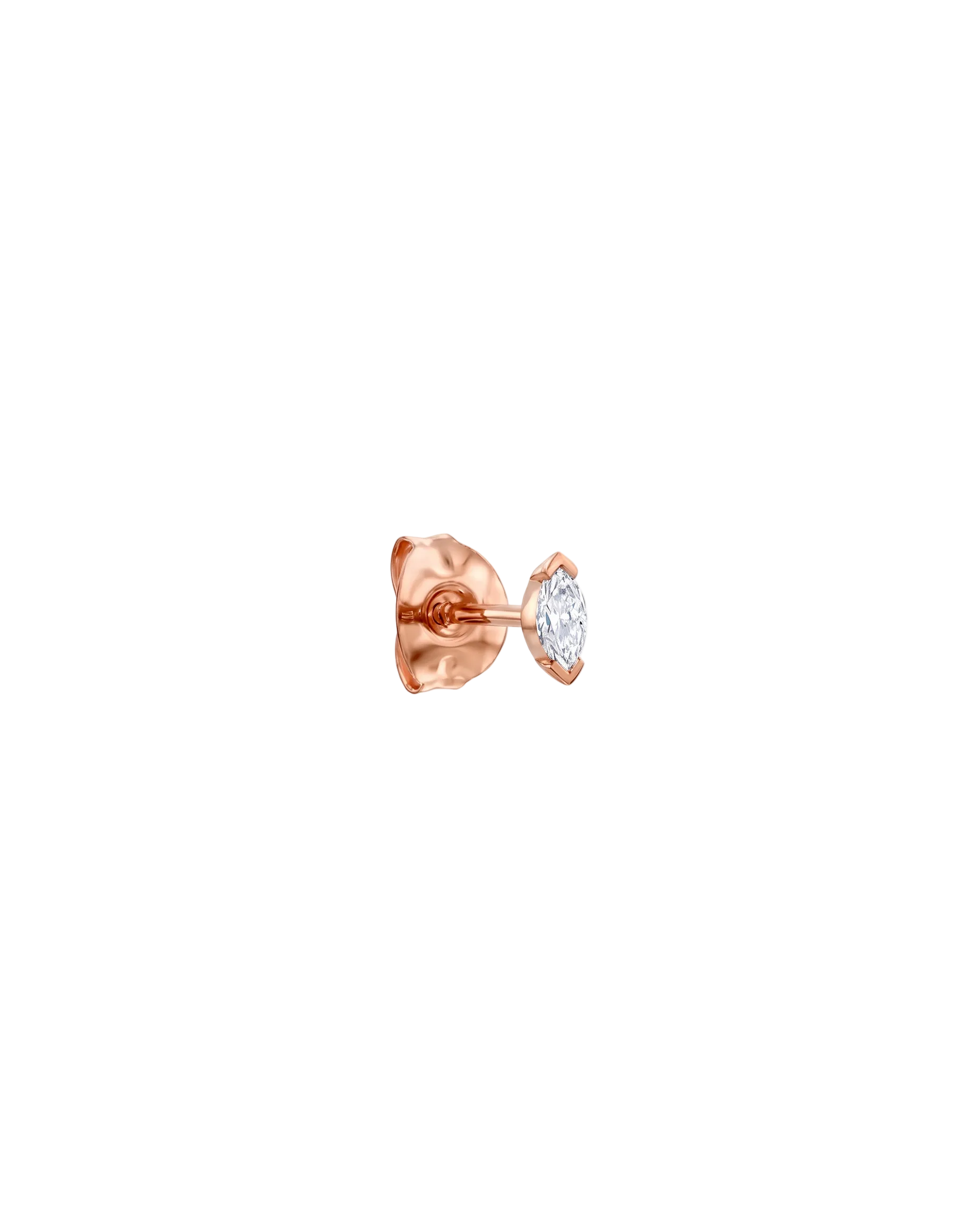 Amber earring with white diamond