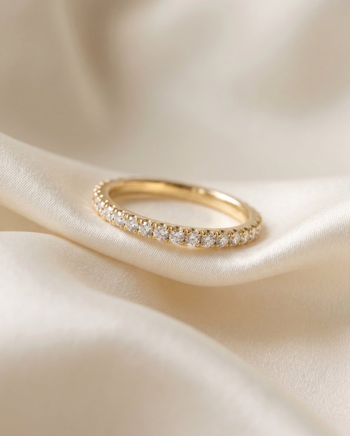 Eternity Gold Ring White Diamonds