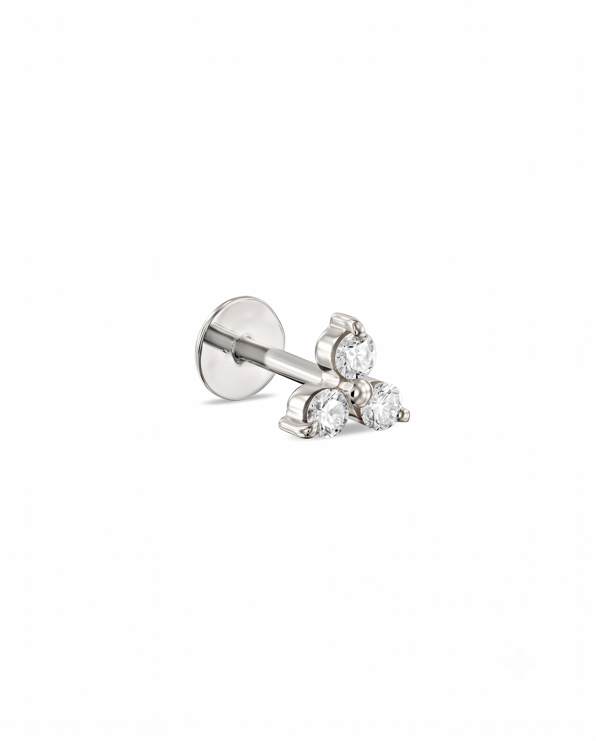 Grace Piercing Earring With White Diamonds