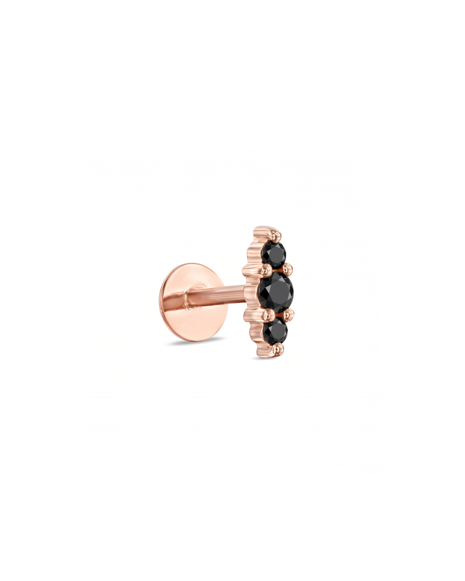 Audrey Piercing Earring With Black Diamonds